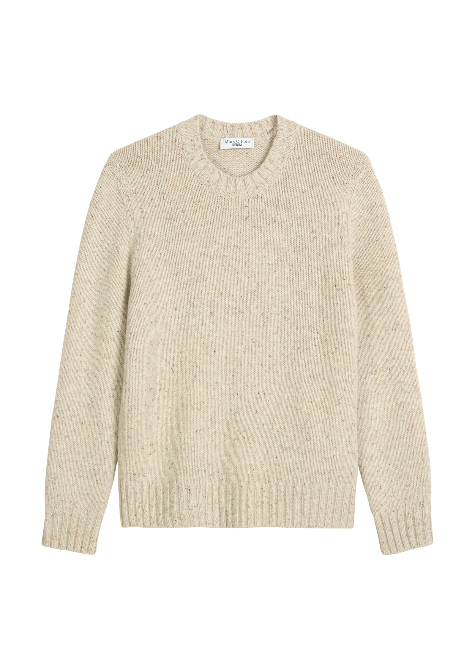 Marc O'Polo DENIM Rundhalspullover relaxed fit, aus weichem Schurwoll-Mix, leicht meliert