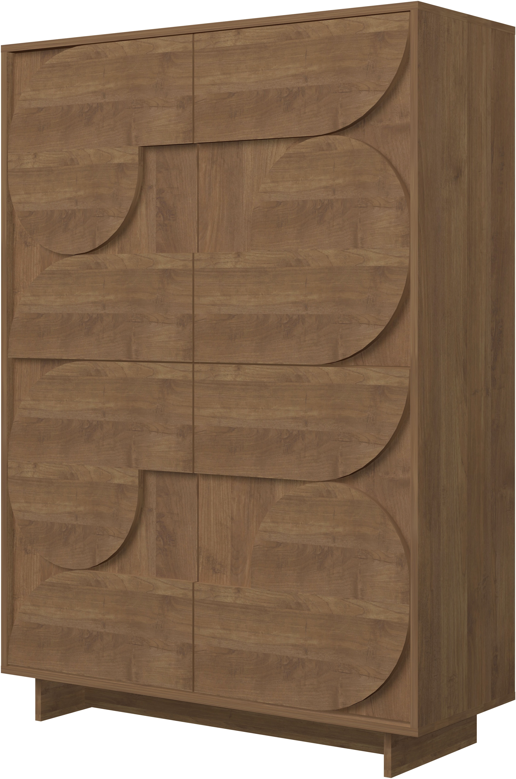 Home affaire Highboard »Zen, B/H 105/147 cm, 4 Türen, Hochkommode, Stauraumschrank« Push-to-open, 3D-Fronten, Mercure-Holzstruktur, viel Stauraum