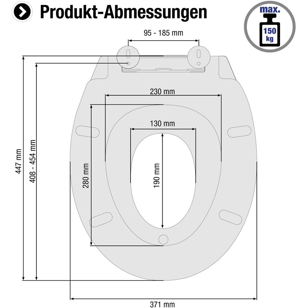 CORNAT WC-Sitz »Pflegeleichter Thermoplast - Montierbarer Kinder-Sitz - Quick up«