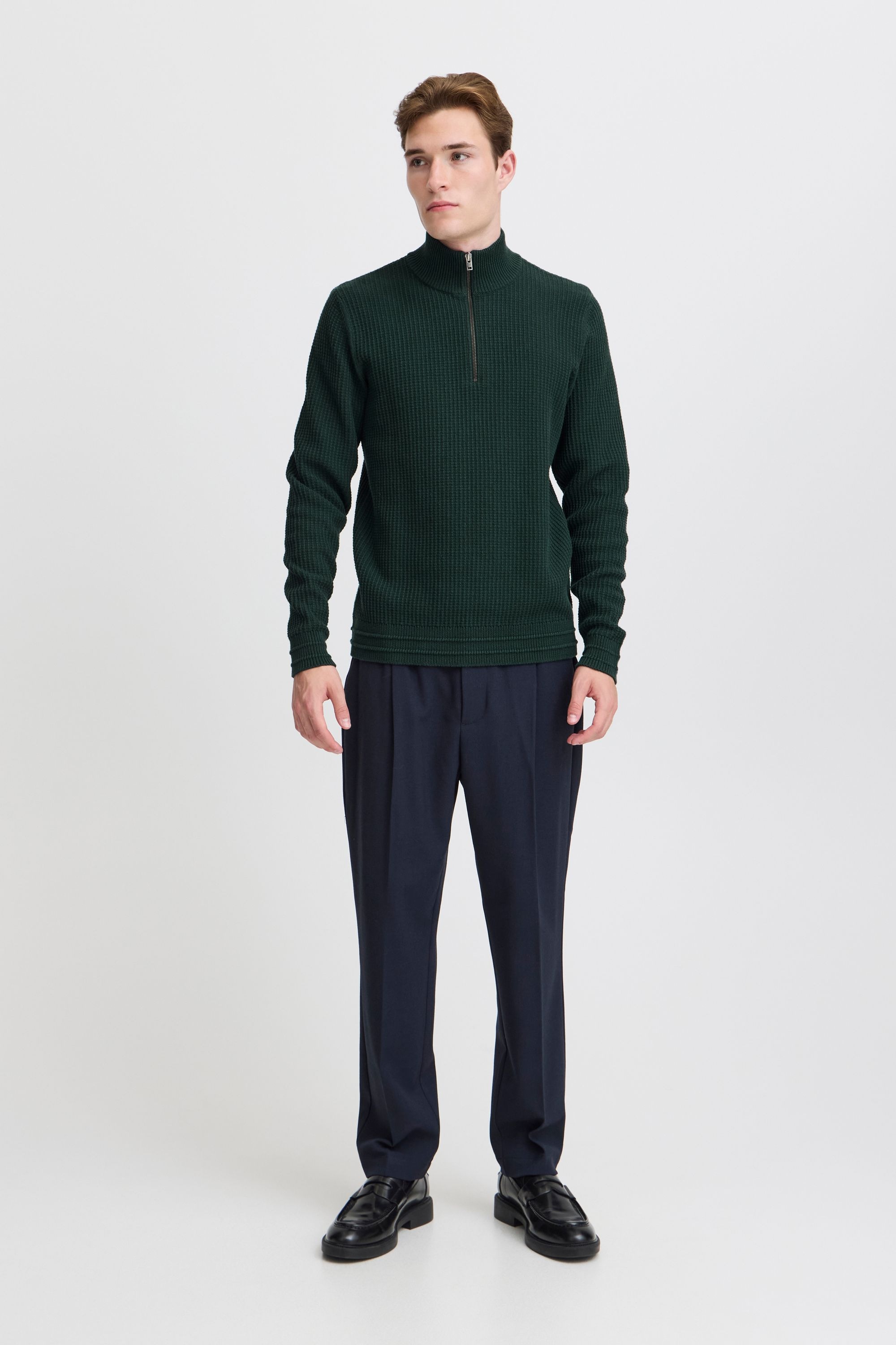 Casual Friday Troyer »Troyer CFKARL halfzip structured knit«