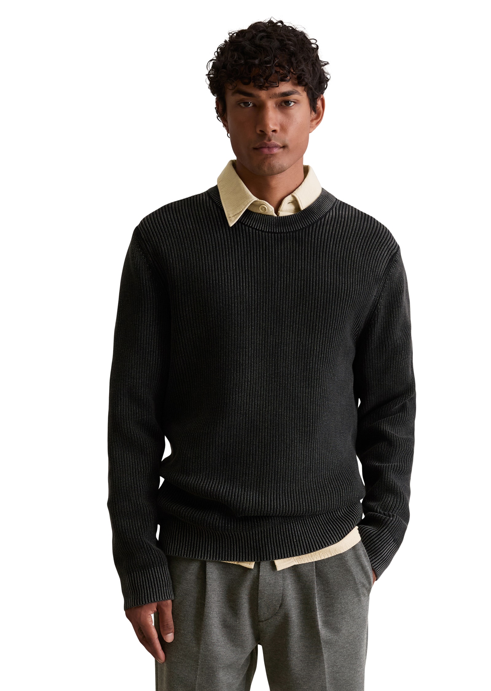 Marc O'Polo DENIM Rundhalspullover »loose fit mit speziellem Farbeffekt«