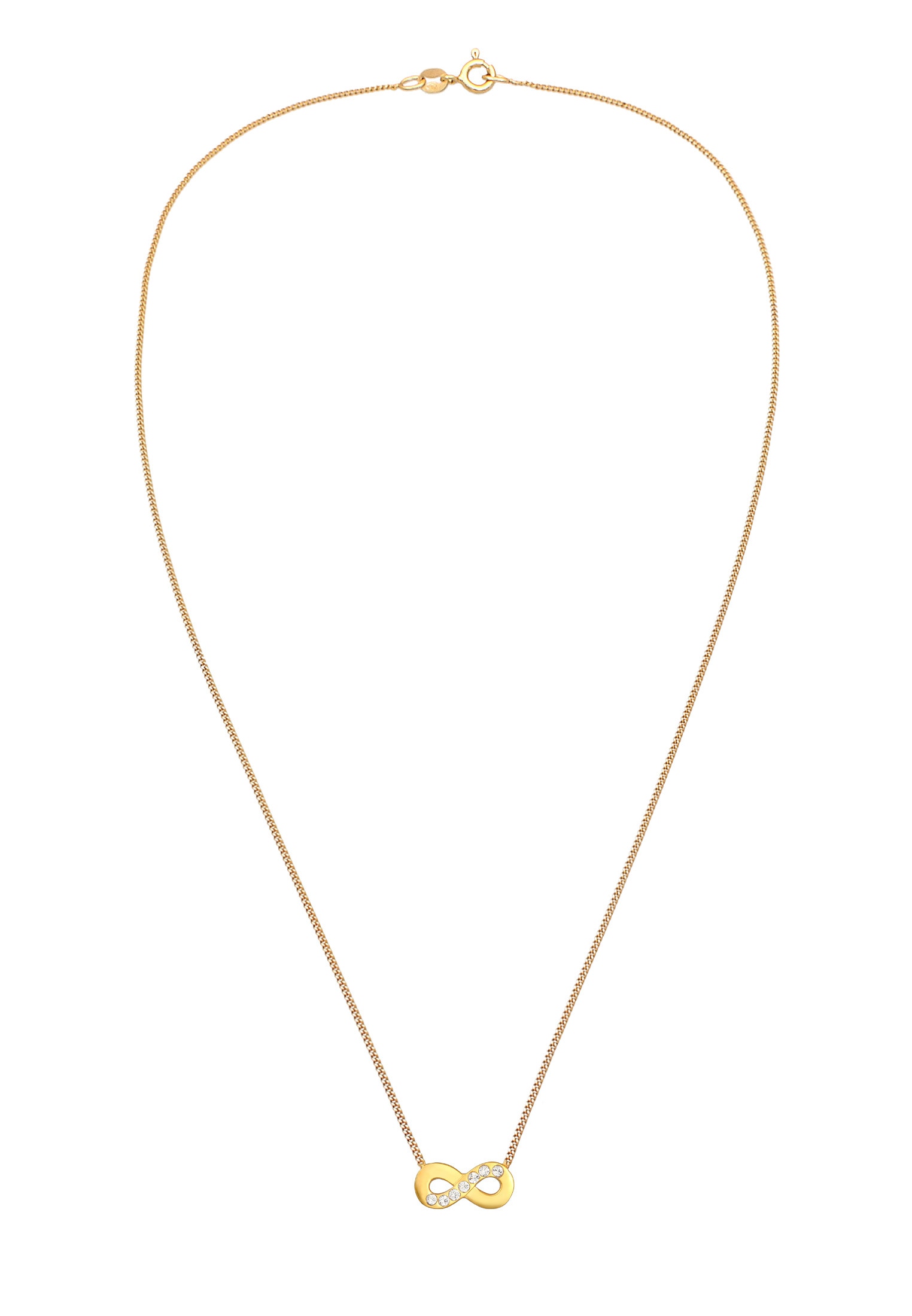 Elli Silberkette »Halskette Infinity Symbol Liebe Kristalle 925 Sterling Silber«