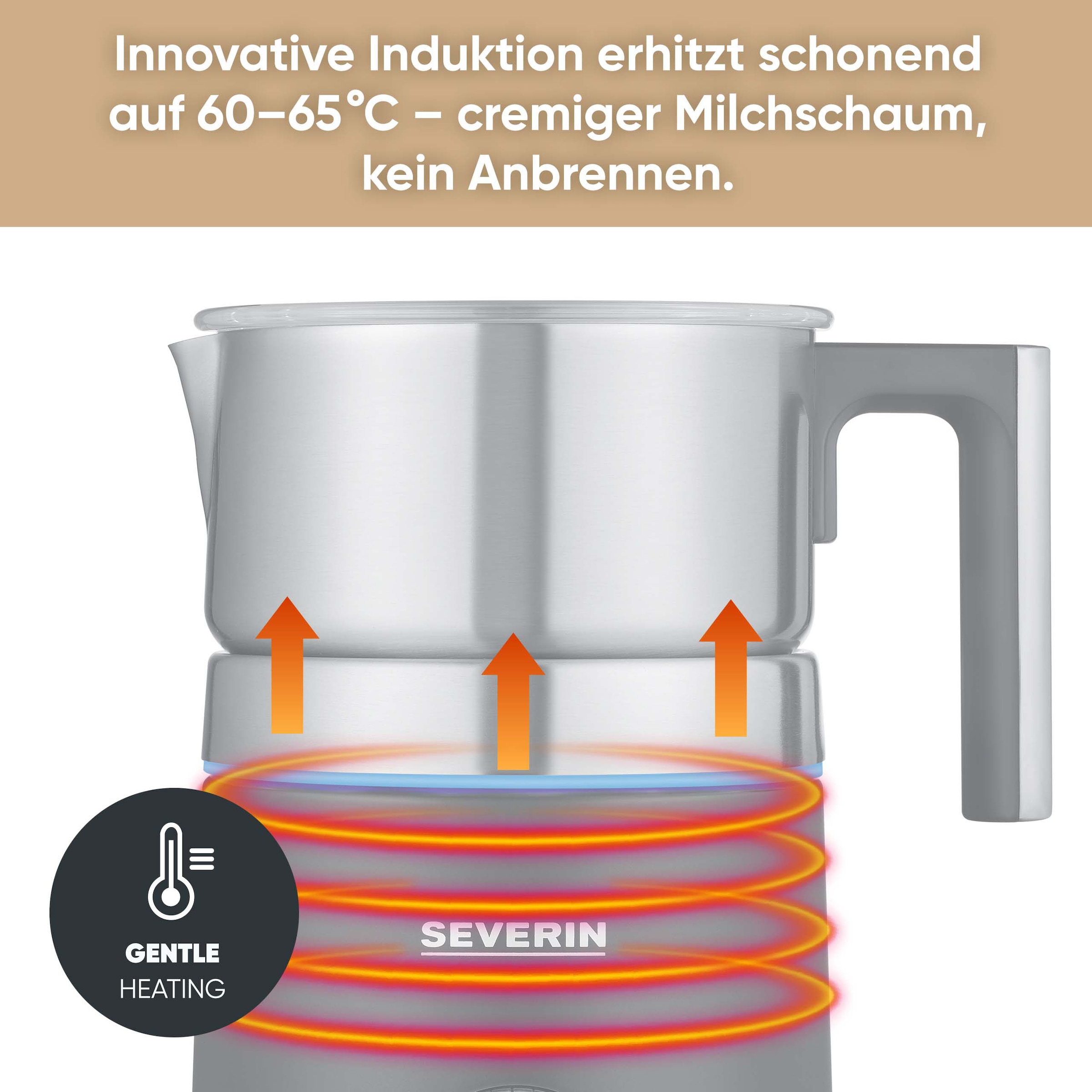 Severin Milchaufschäumer »SM 3587 Spuma 700 Plus« 500 W Induktion 13 Programme, komfortable Bedienung, stilvoller 360° LED-Lichtring