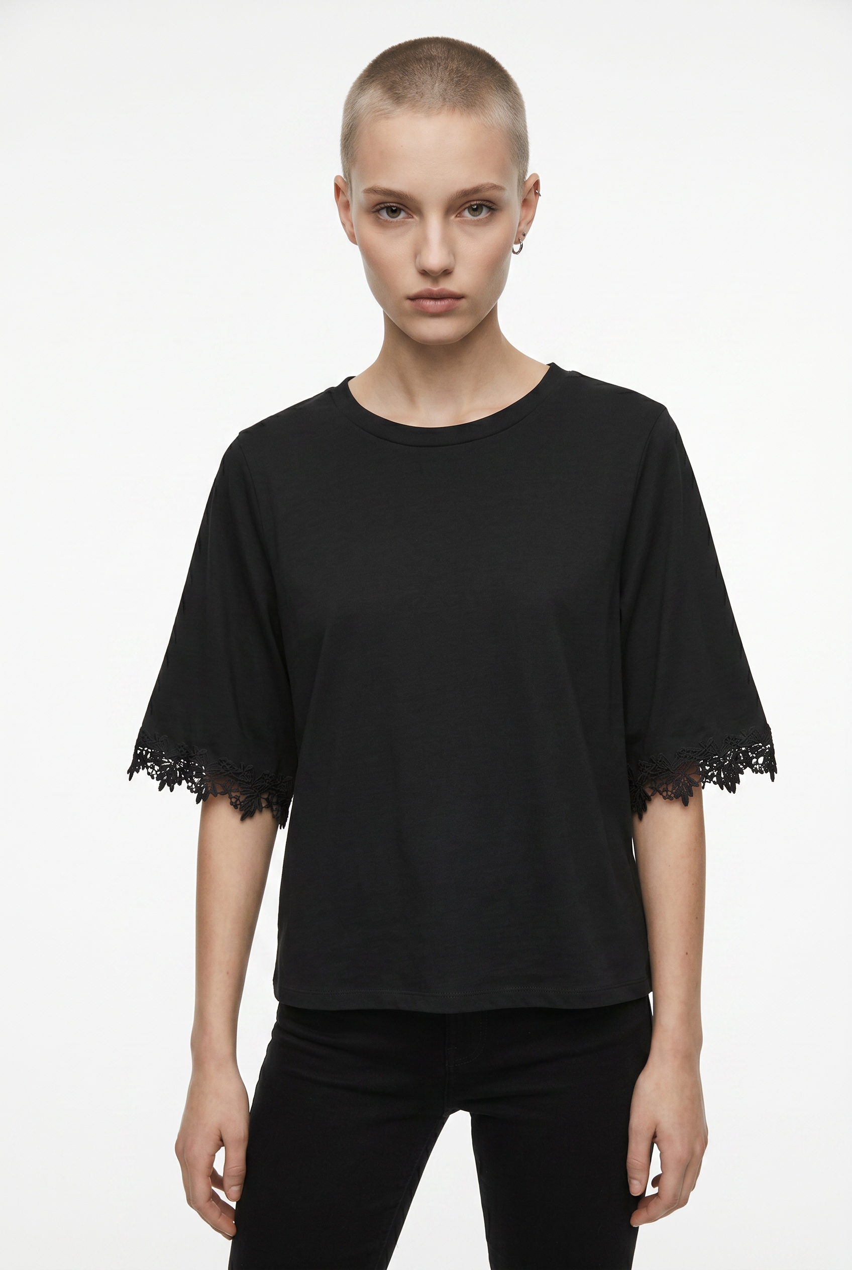Vero Moda Rundhalsshirt »VMLYLA SS O-NECK TOP JRS« Baumwolle, regular fit