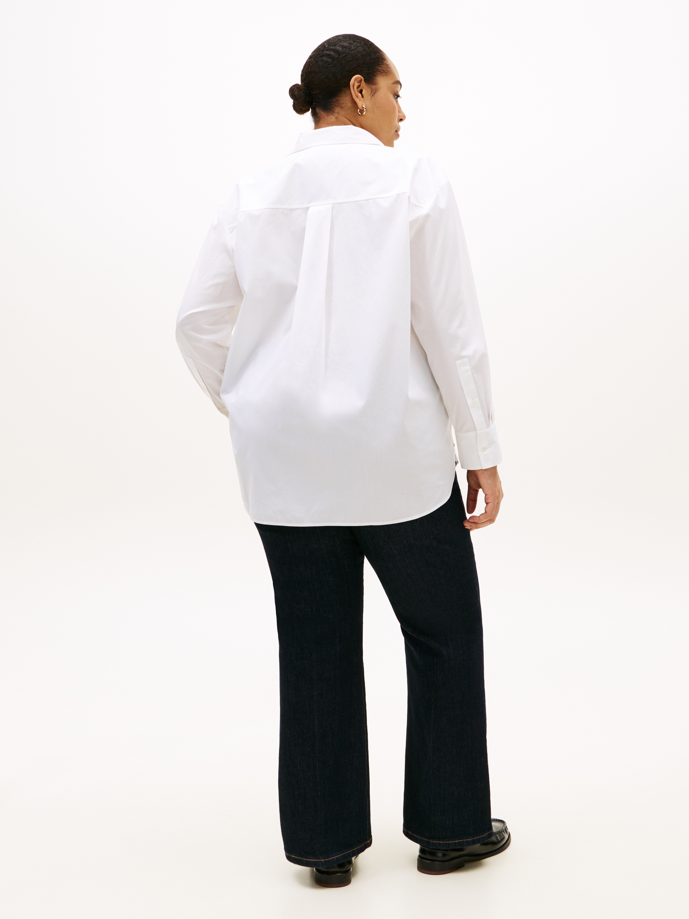 Tommy Hilfiger Curve Hemdbluse »CRV COTTON EASY SHIRT« in großen Größen, Baumwolle