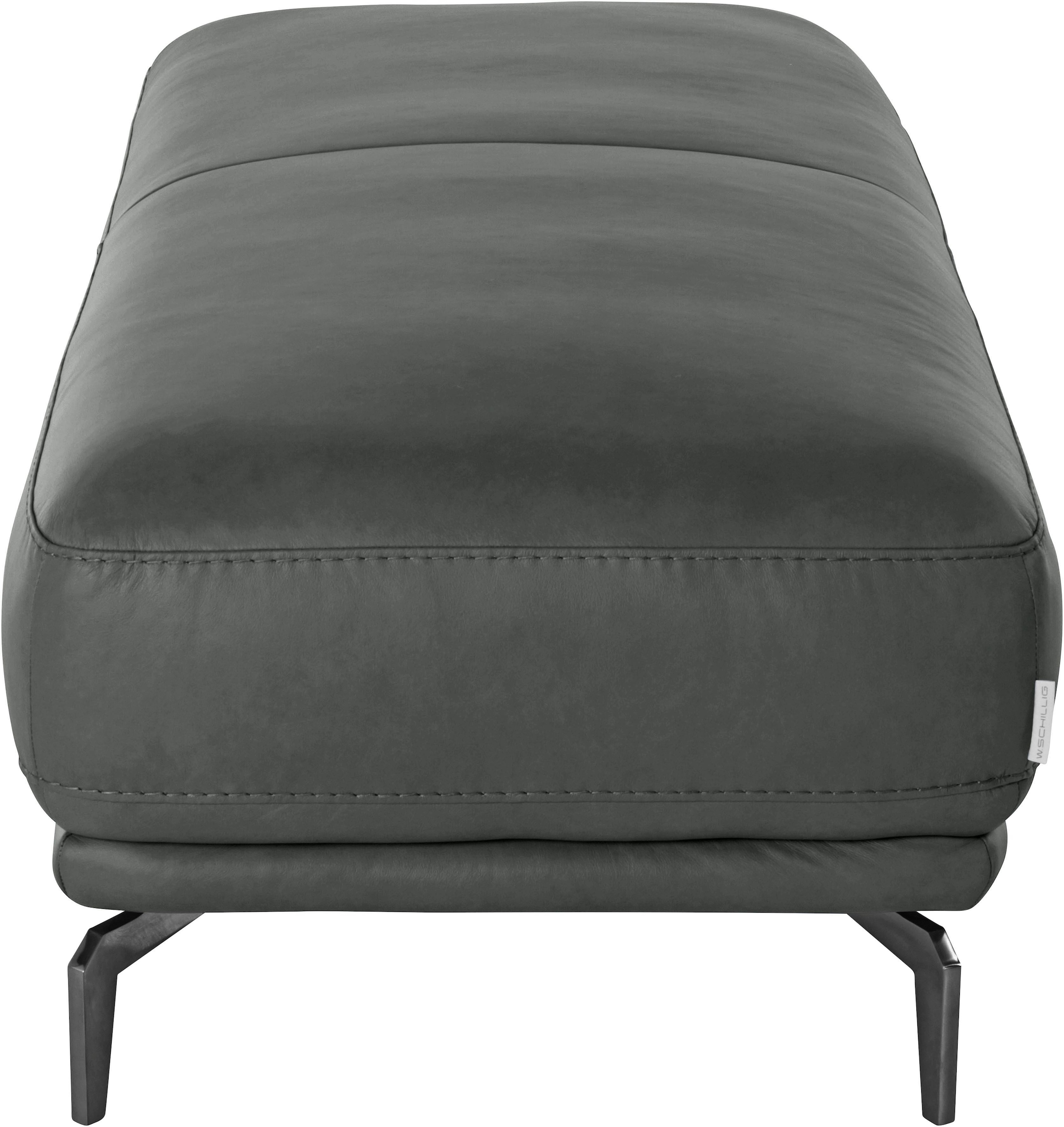 W.SCHILLIG Hocker »montanaa«, mit Metallfüßen in Schwarz pulverbeschichtet, Breite 141 cm