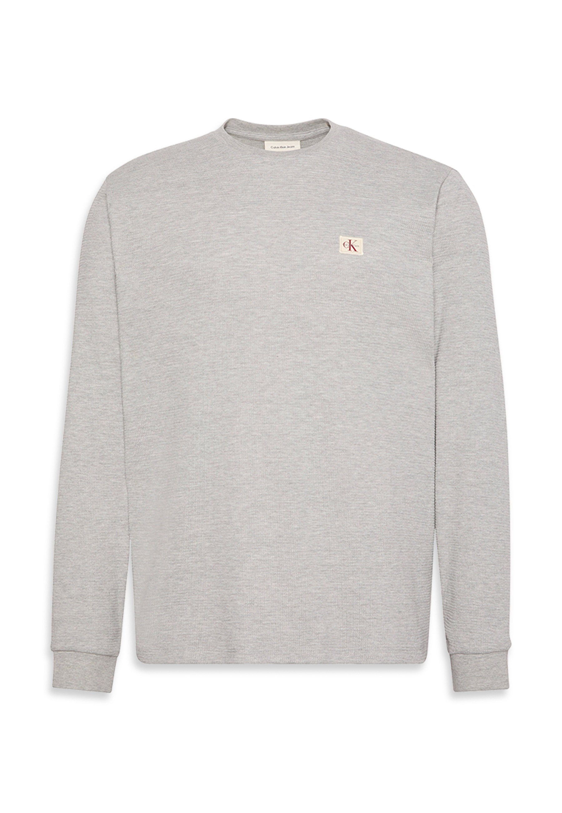 Calvin Klein Jeans Langarmshirt »LS WAFFLE BADGE CREWNK TEE«, Mit Rundhalsausschnitt