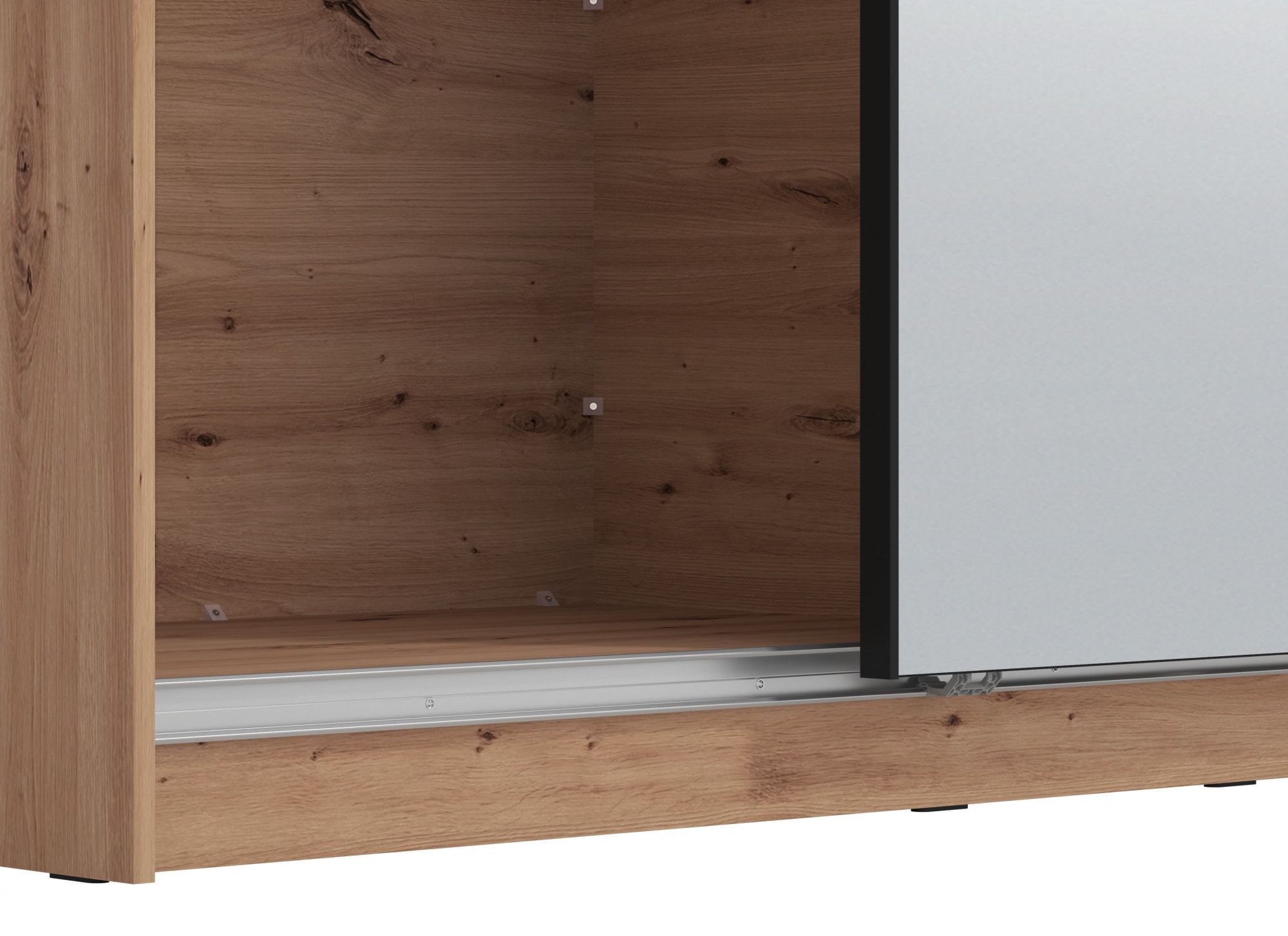 INOSIGN Schwebetürenschrank »Sierra Kleiderschrank mit Spiegel Wäscheschrank Garderobe«, Topseller INKLUSIVE Inneneinteilung, FSC-Zertifiziert