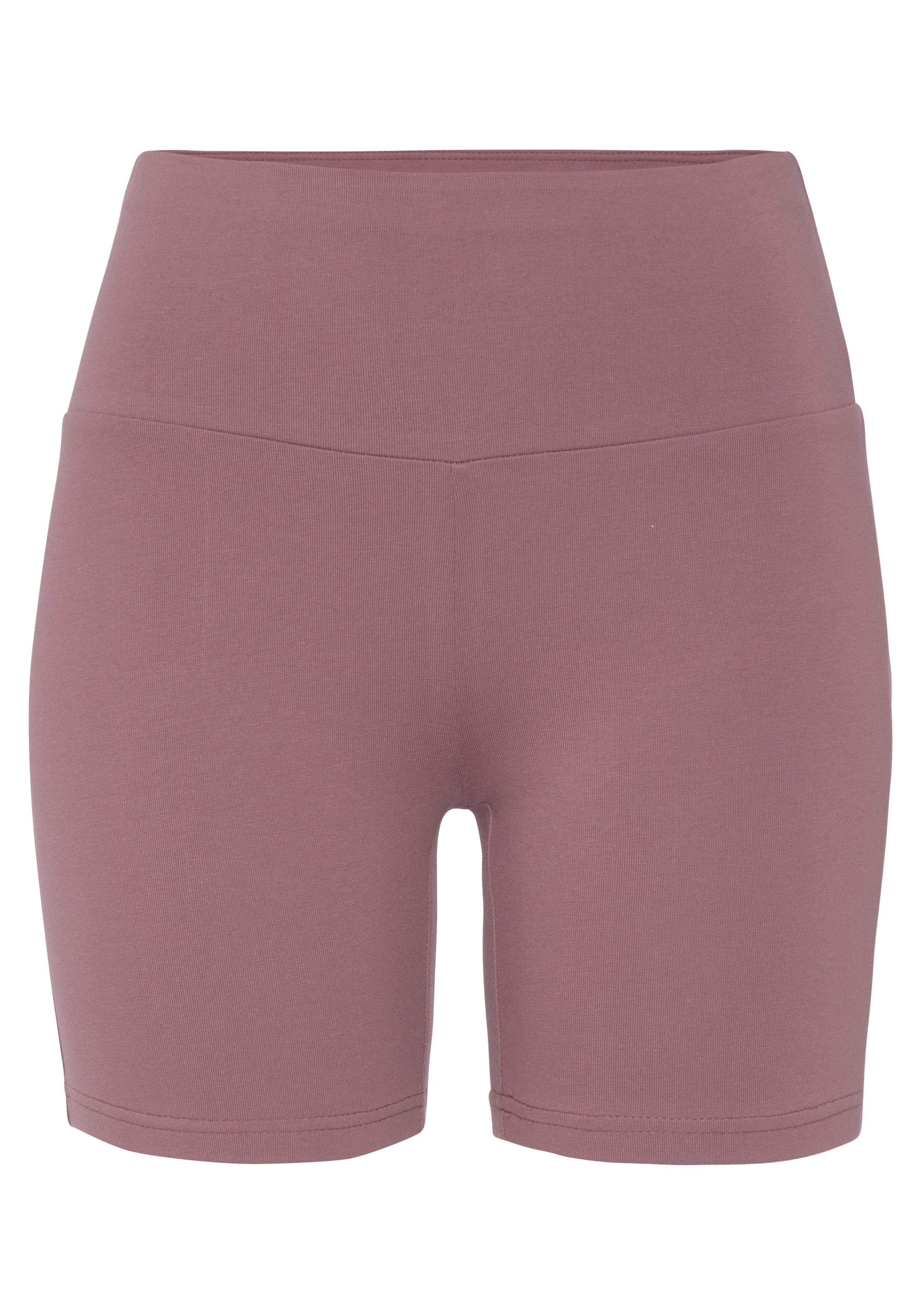 LASCANA Shorts  mit breitem Bündchen und Logodruck