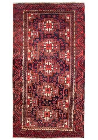 morgenland Hochflor-Läufer »Belutsch Medaillon Rosso 221 x 110 cm«, rechteckig, 0,8 mm... kaufen