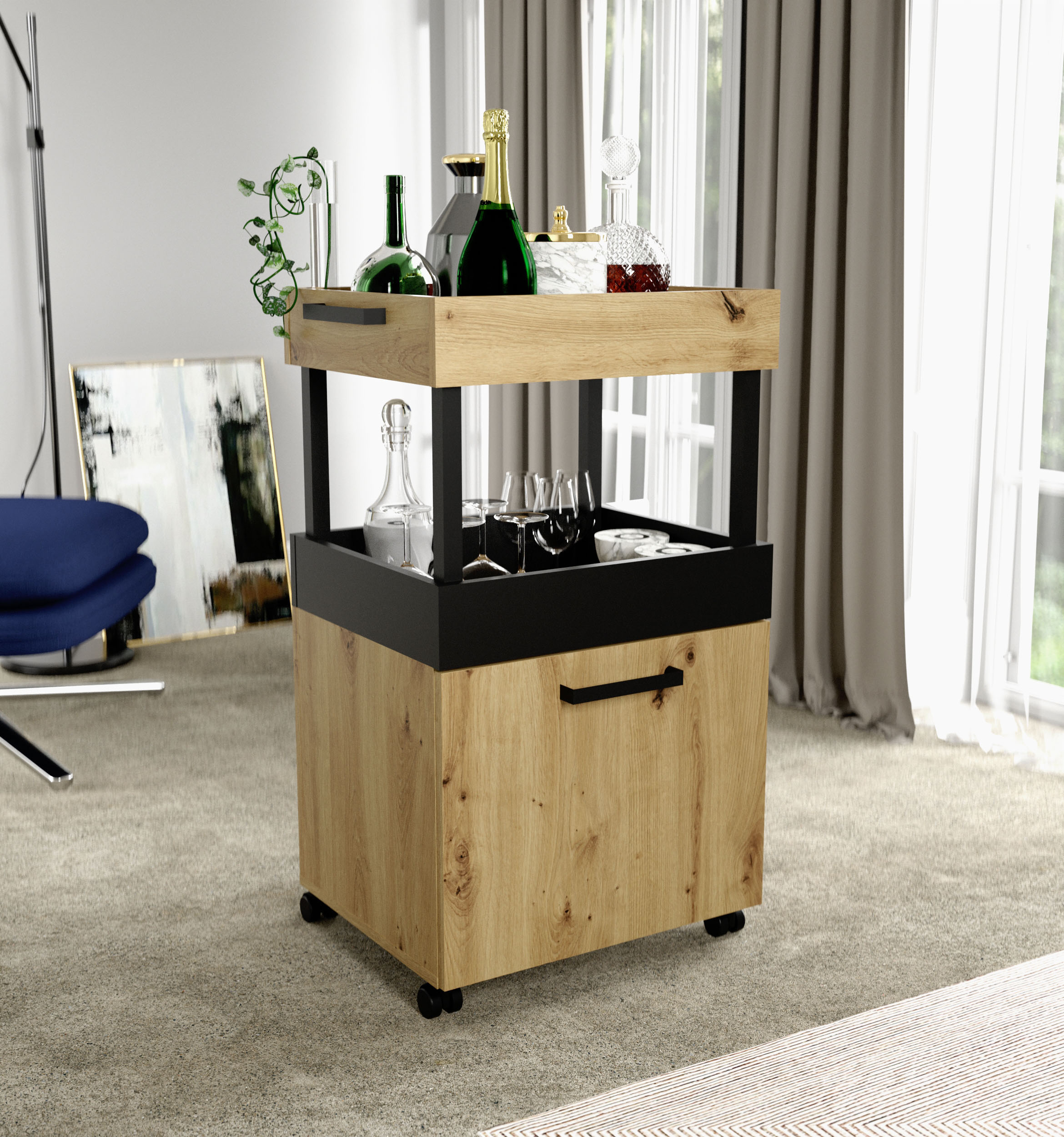 Barschrank, Höhe ca. 88 cm