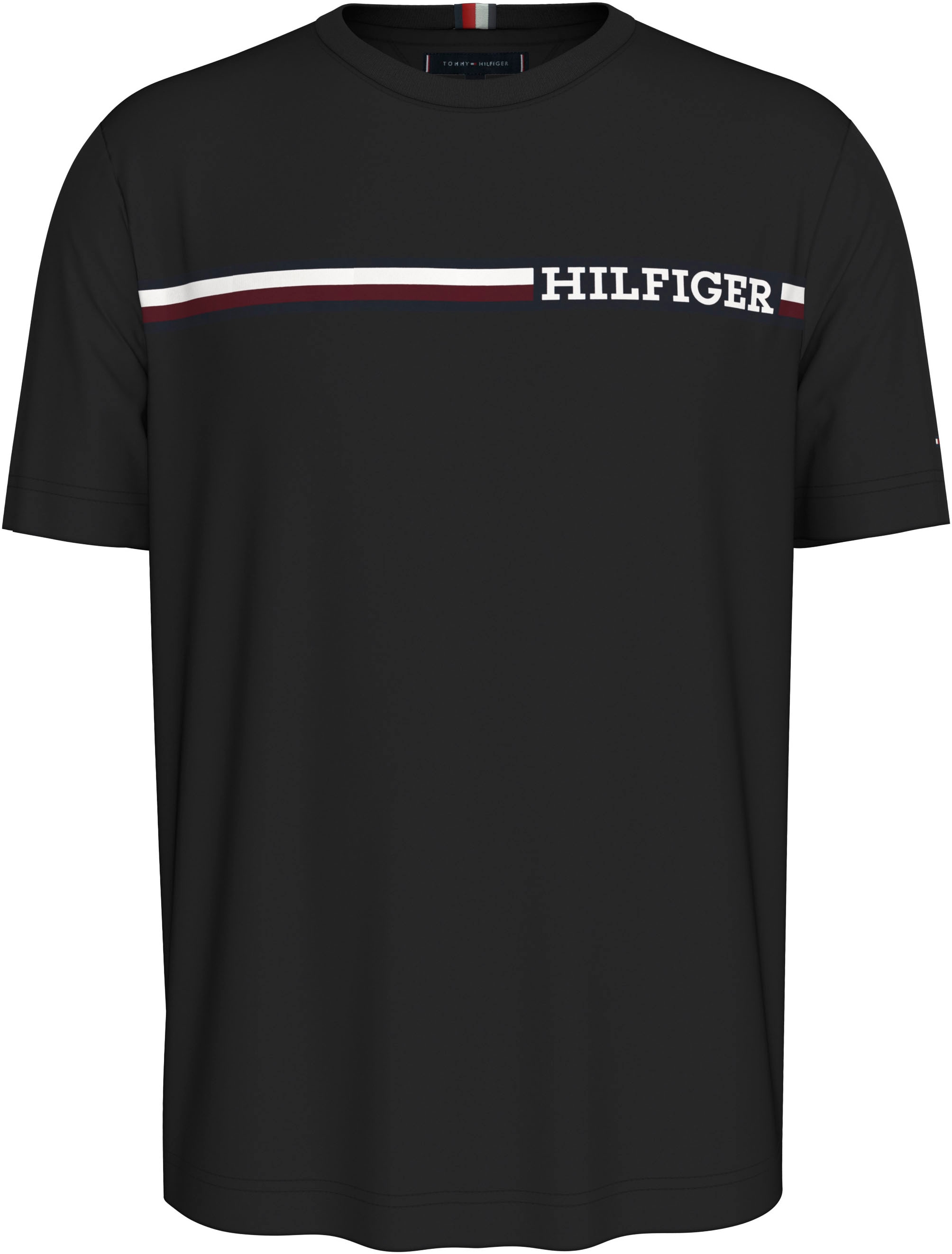 Tommy Hilfiger Big & Tall T-Shirt »BT-CHEST STRIPE TEE-B«, Große Größen mit Logostickerei