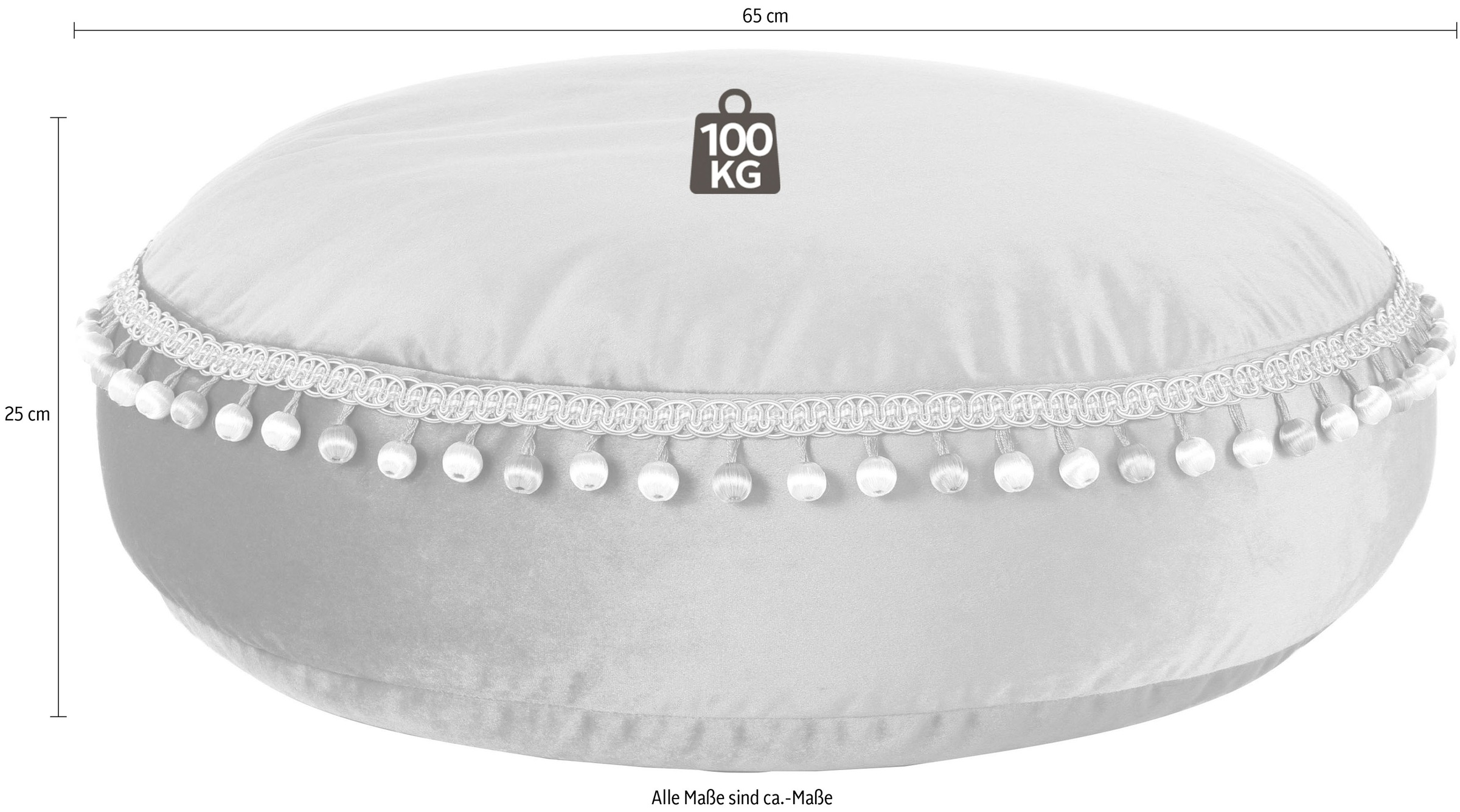 Kayoom Sitzhocker »Pouf Taj Mahal 425, samtweiche Oberfläche«, (1 St.), samtweich, farbig, modern, orientalisches Design