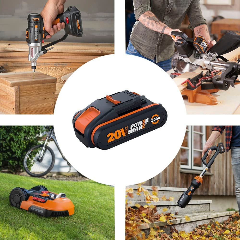 Worx Akku Rasentrimmer WG163E.3 20V 2x2Ah 30cm Set 2 in 1