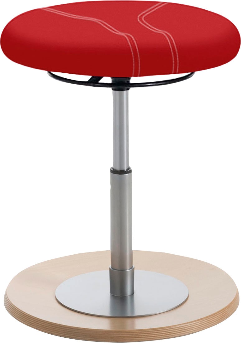 Mayer Sitzmöbel, Sitzhocker »1111« 1 Stk. tlg. Kinderpendelhocker mit Tellersitz rund 1111, Rot, 100% post-consumer recyceltes Polyester, B/H/T: 41 cm