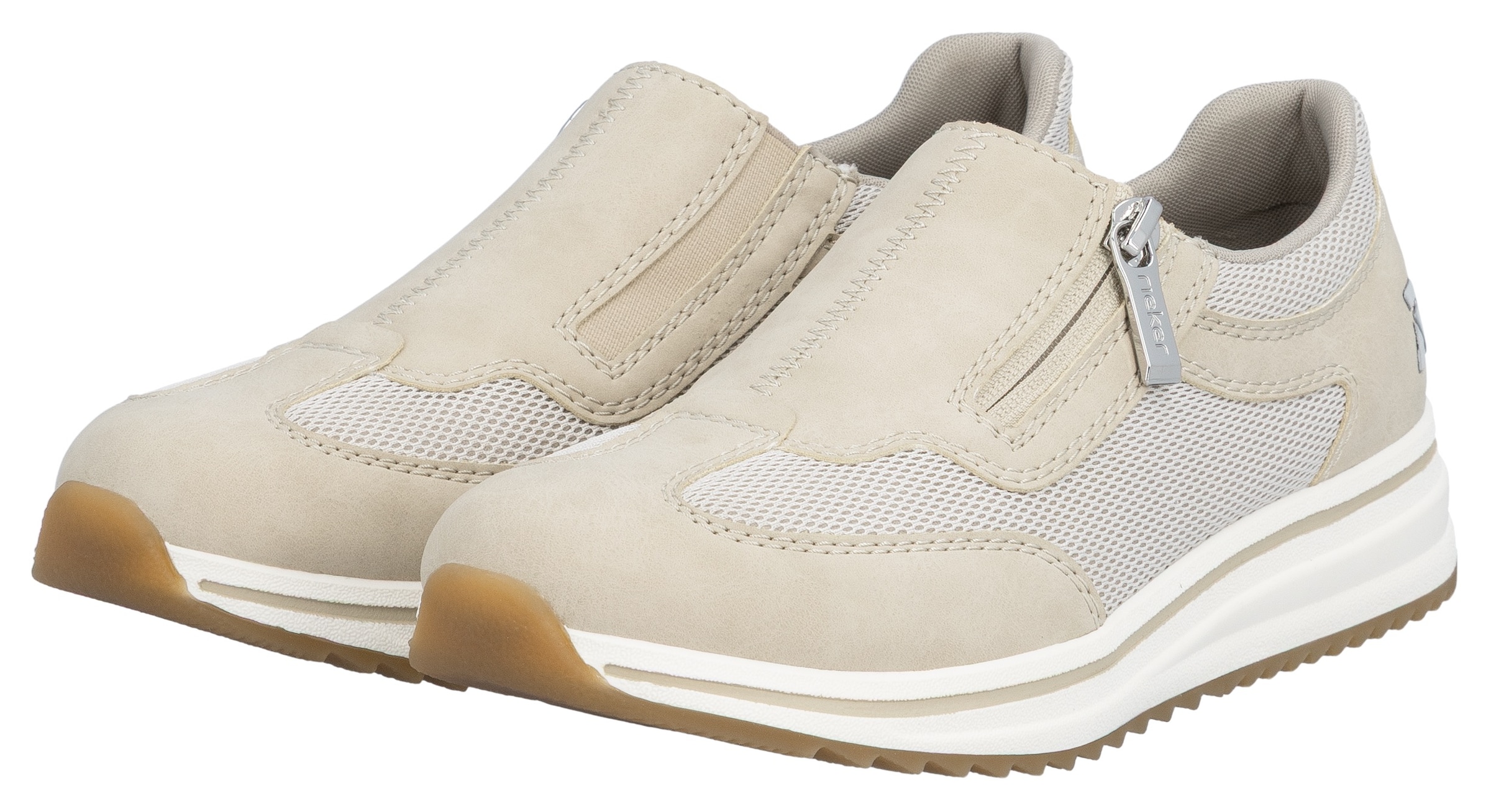 Rieker Slipper  Slip-on Sneaker, Halbschuh, Freizeitschuh mit Reißverschluss