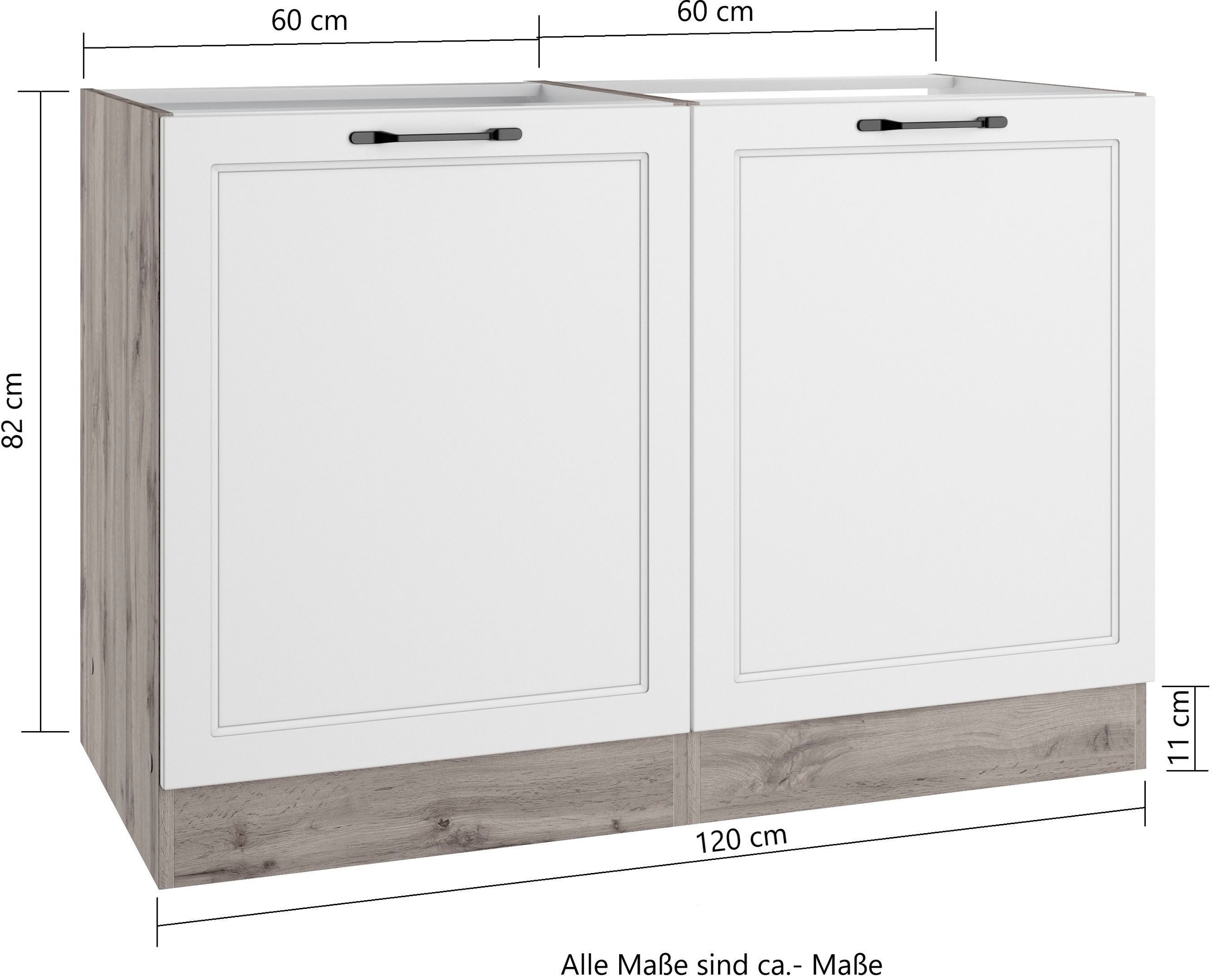 KOCHSTATION Spülenschrank »KS-Lana« Breite 120 cm