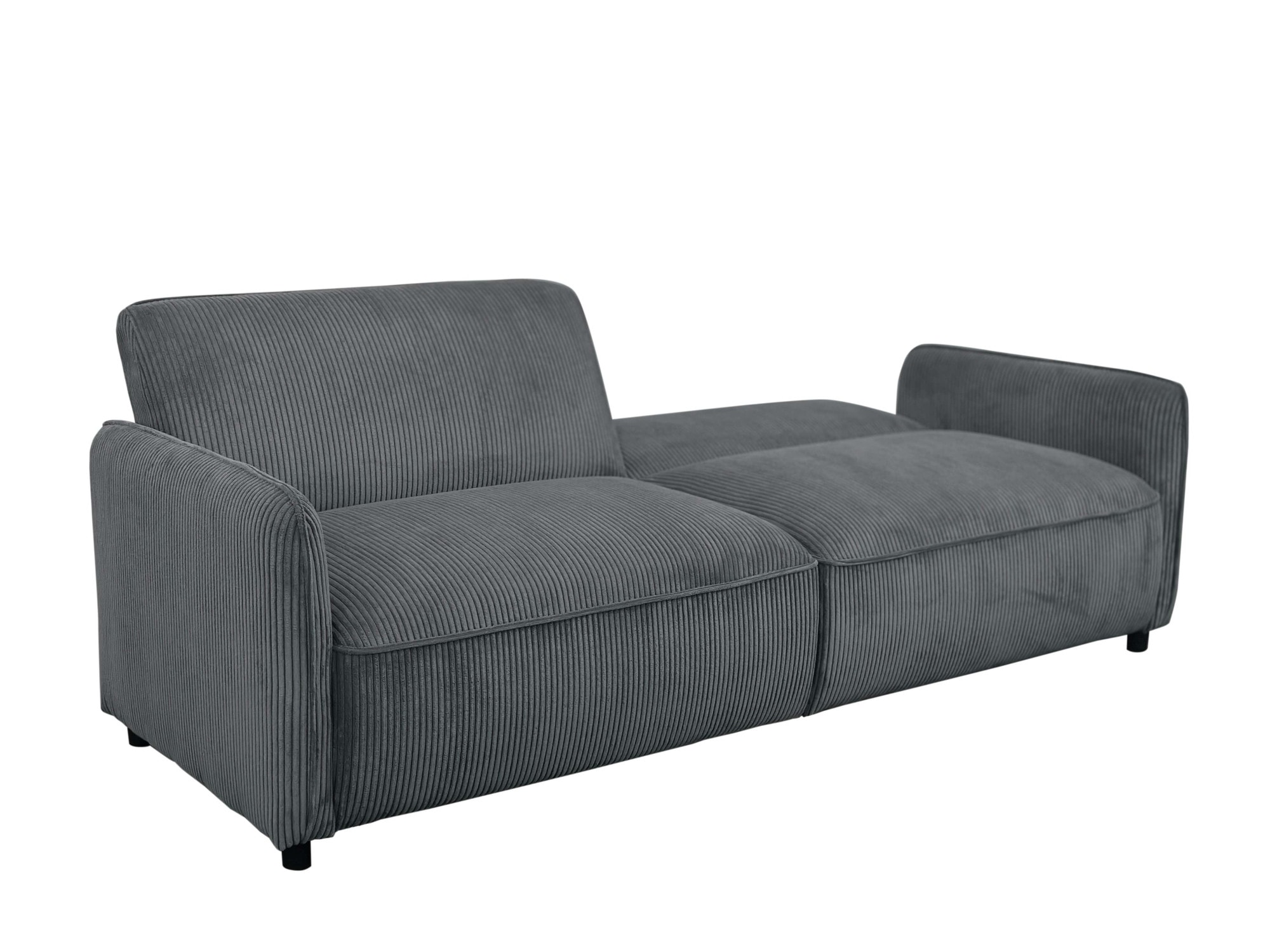 Dorel Home 3-Sitzer »Allie Curved Schlafsofa 209 cm« Bettfunktion (110/190), verstellbare Rückenlehne, Cord u. Velours