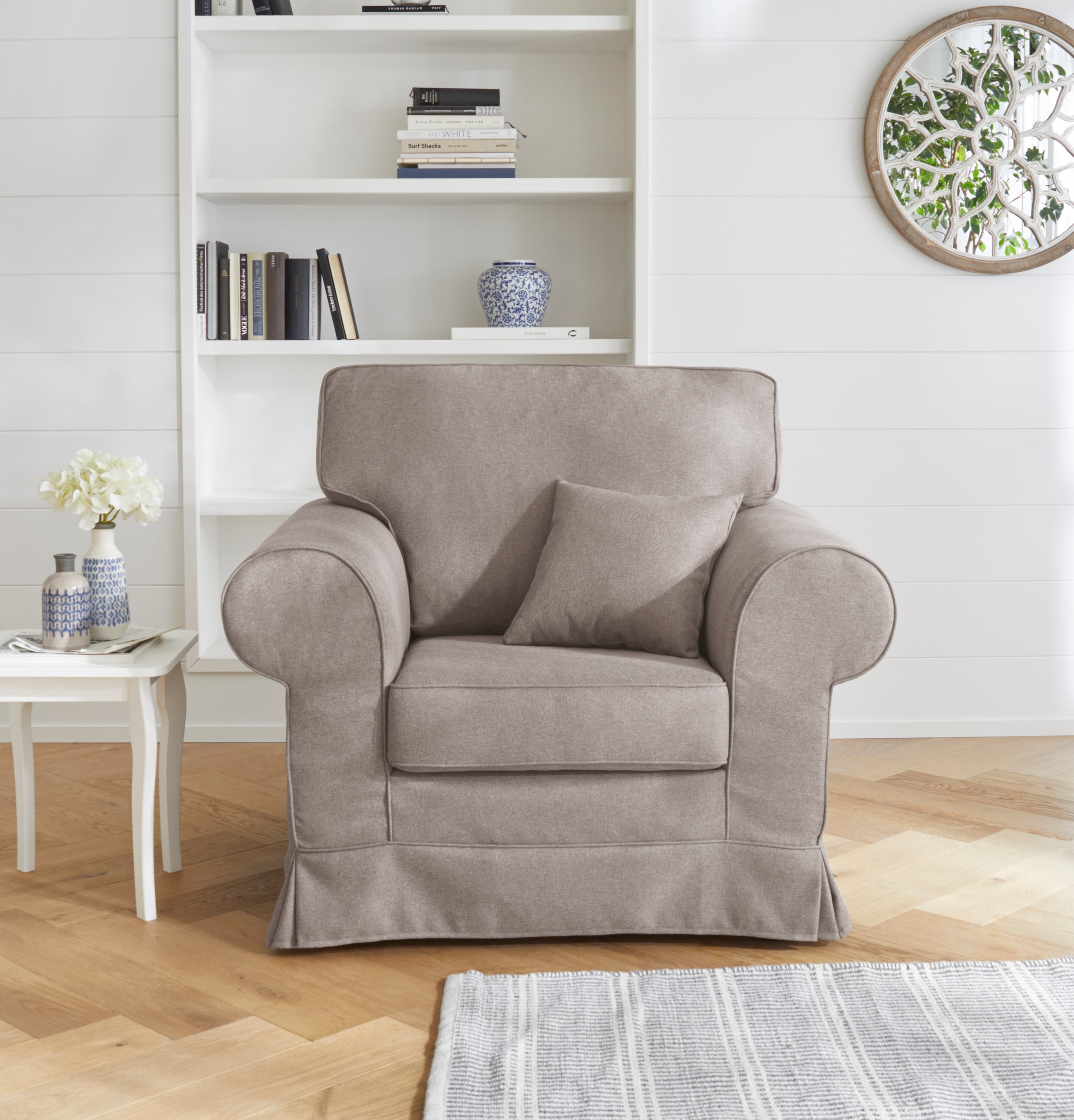 Home affaire Sessel »Shadmoor« Hussenoptik, in uni oder mit Blumendruck, passend zur Shadmoor-Serie