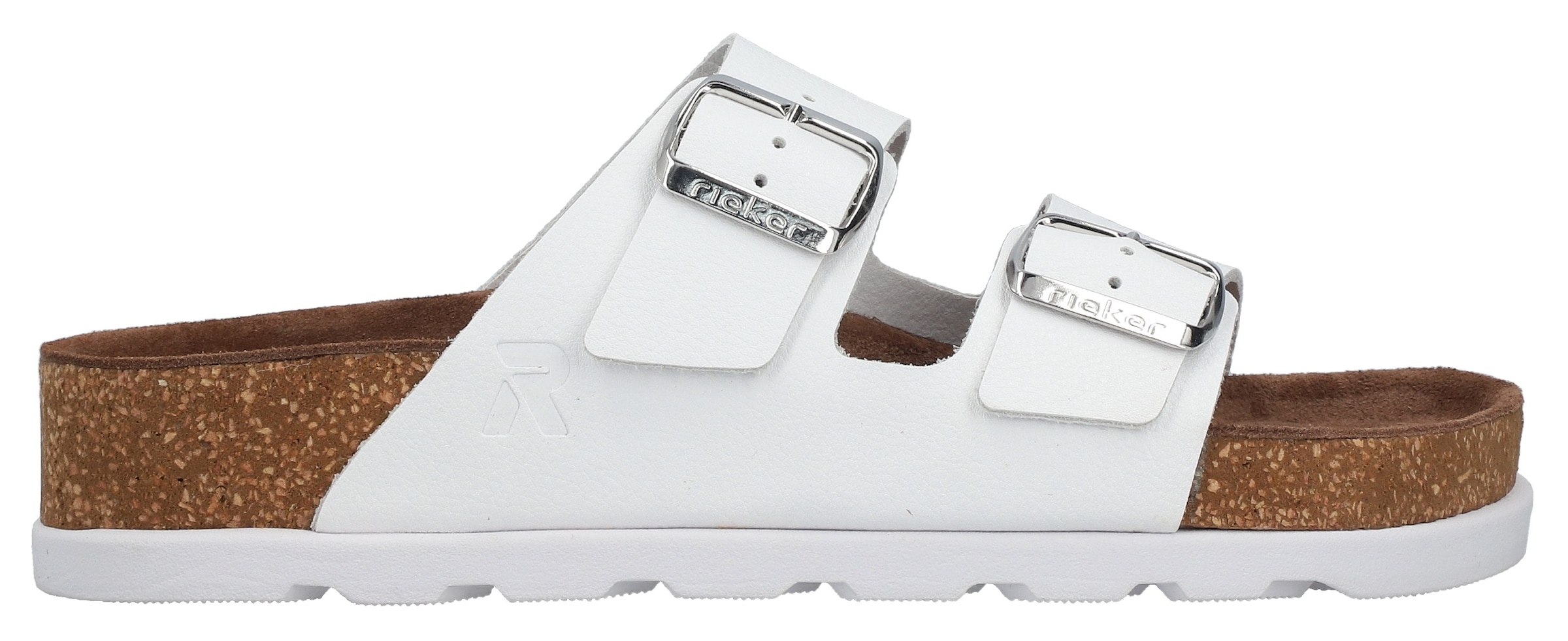 Rieker Pantolette  Hausschuh, Sommerschuh, Strandschuh, Zweischnaller mit Softfußbett