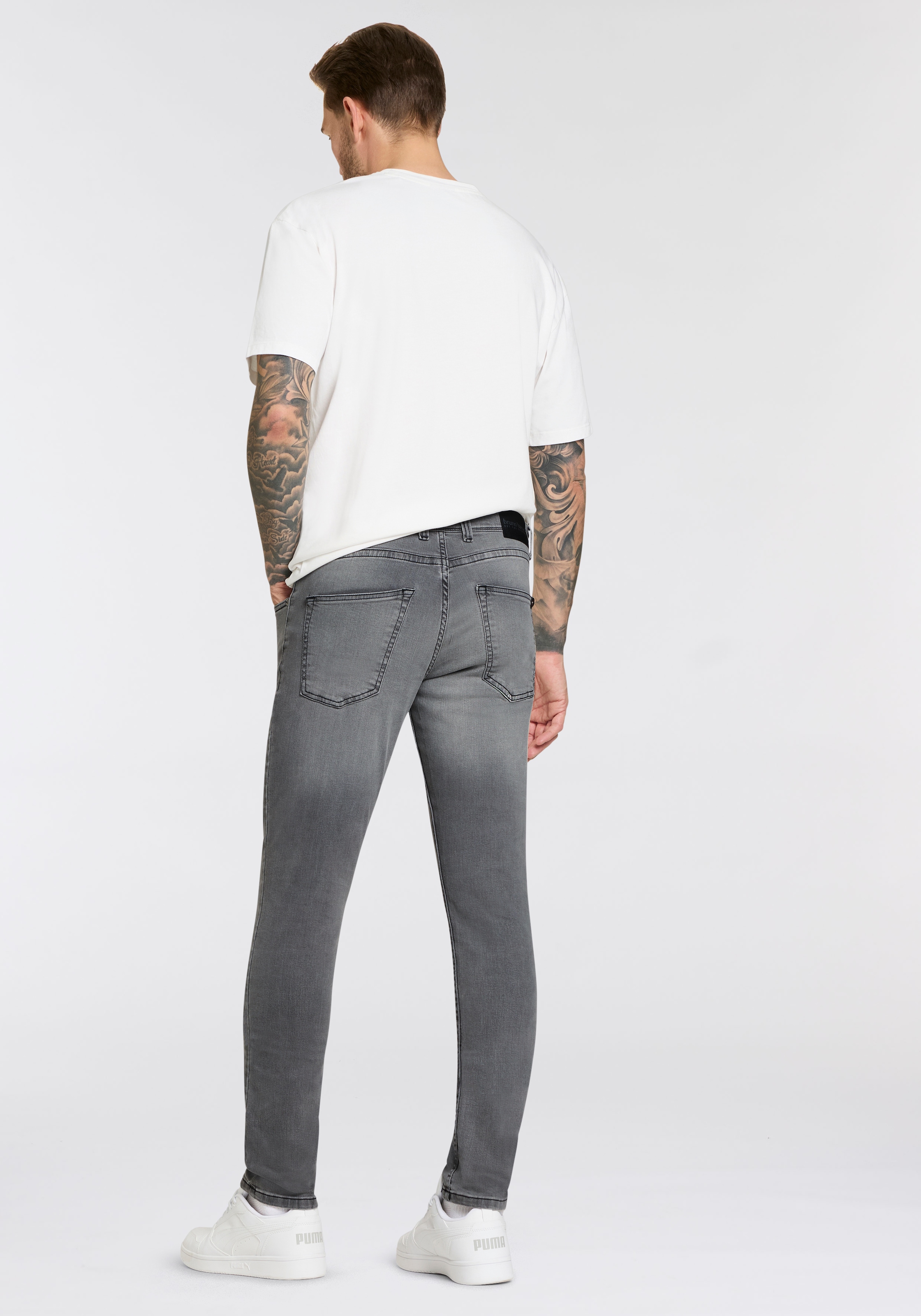 Bruno Banani Slim-fit-Jeans »Jimmy (Stretch)«, schmale Beinform, niedrige Leibhöhe, mit Button-Fly
