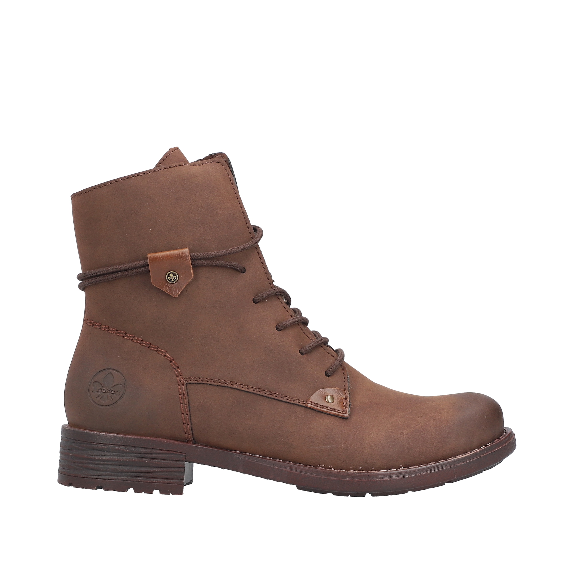 Rieker Schnürstiefelette  Schnürboots mit schaftumspielender Schnürung, in dezenter Used-Optik