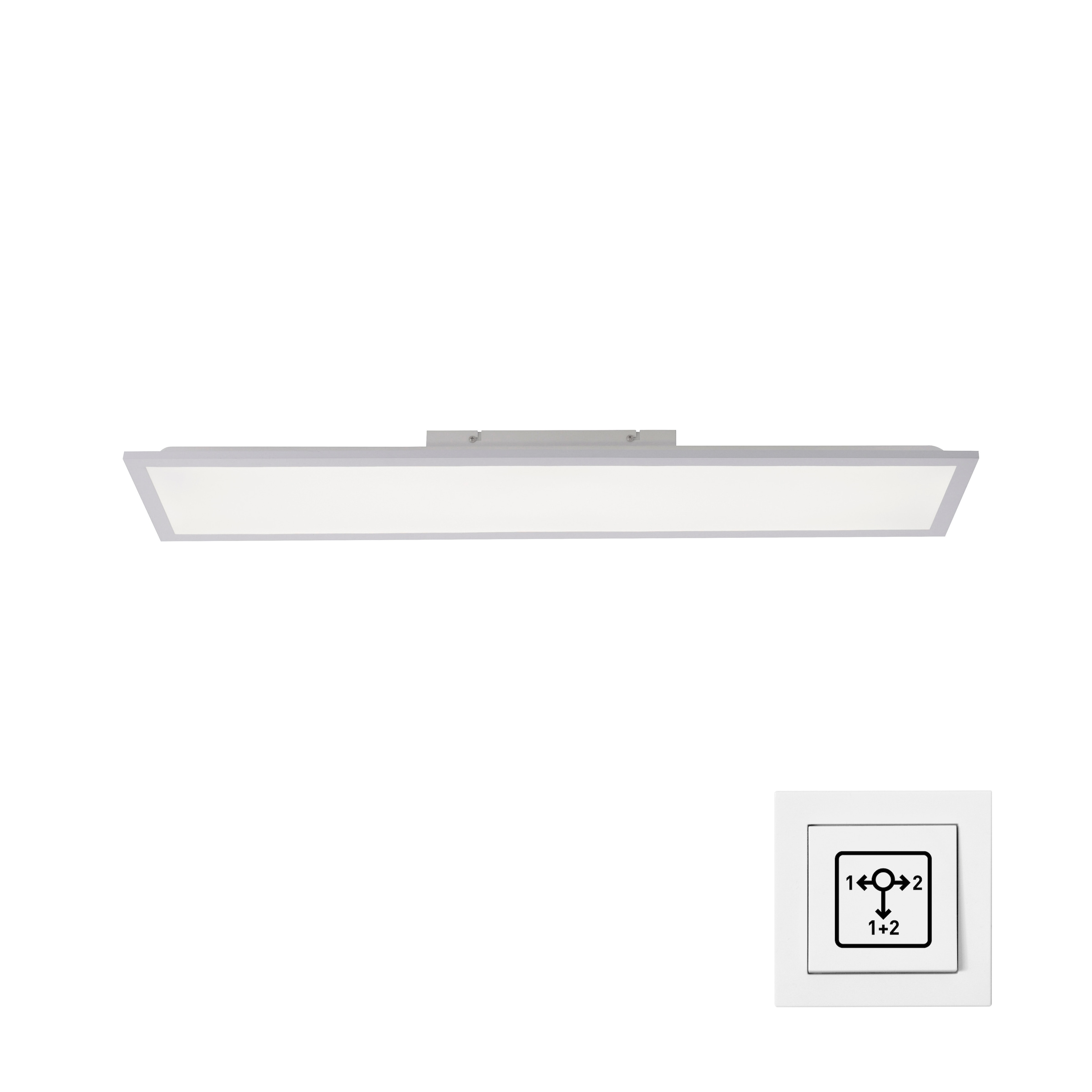JUST LIGHT LED Deckenleuchte »FLAT«, 2 flammig, Leuchtmittel LED-Board-LED-Board | LED fest integriert, Serienschalter