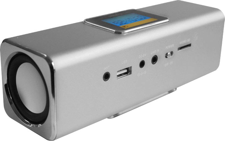 Technaxx Portable-Lautsprecher »MusicMan MA Display Soundstation« 2.0 ( USB-Wiedergabe | Uhrzeitanzeige | Wecker 6 W)