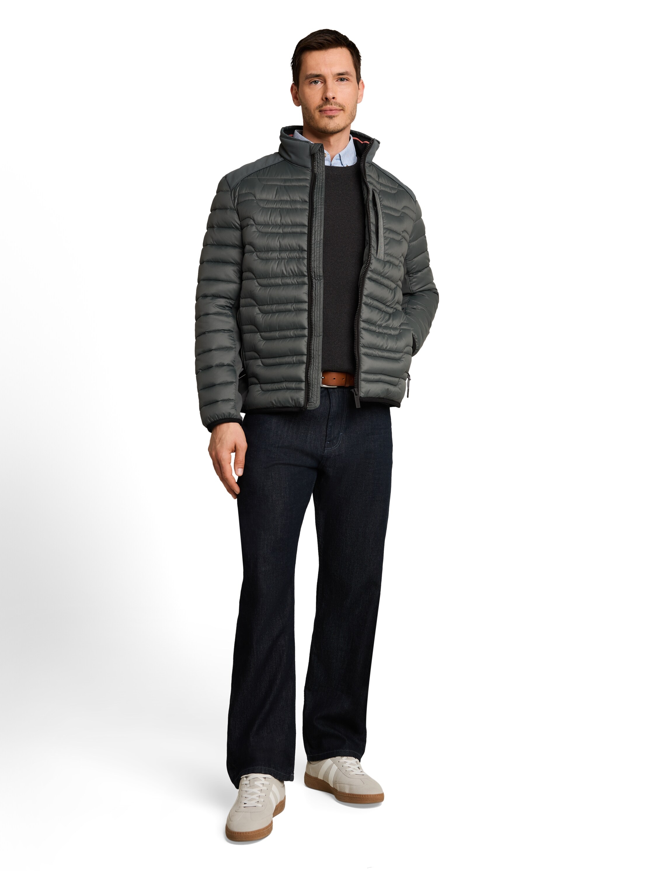 TOM TAILOR Steppjacke ohne Kapuze mit Stehkragen und Reißverschluss