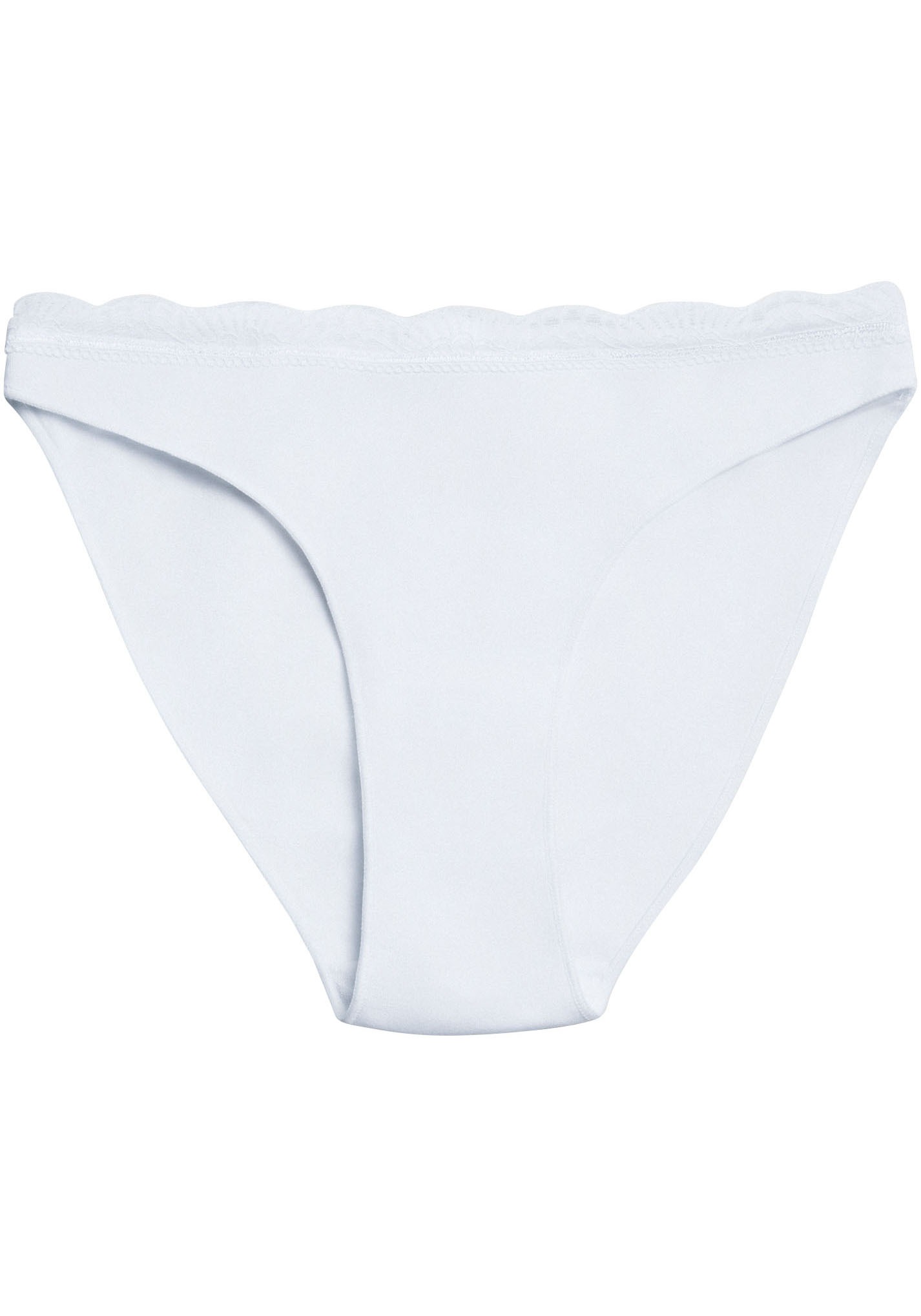 YSABEL MORA Minislip »BASIC COLLECTION COTTON WITH LACE«, (3er Pack), mit feiner Spitze versehen