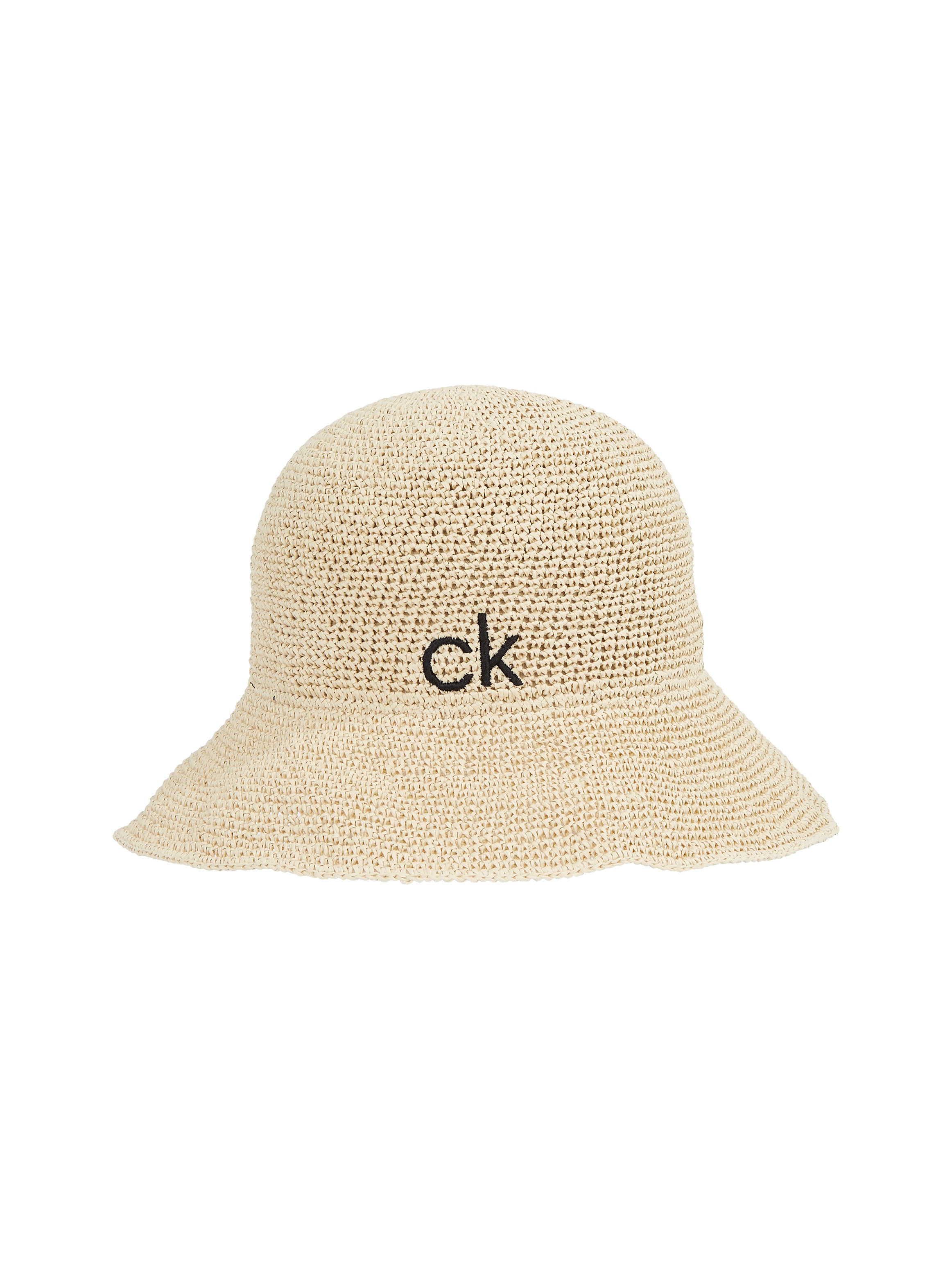 Calvin Klein Strohhut »WIDE BRIM STRAW BUCKET HAT«, in Flechtoptik