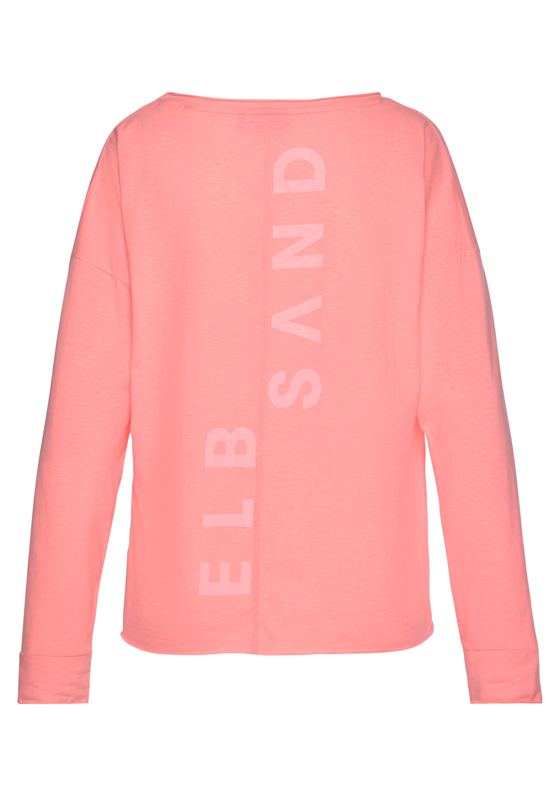 Elbsand Langarmshirt »Raina«, mit Logoprint hinten, Longsleeve aus Baumwoll-Mix