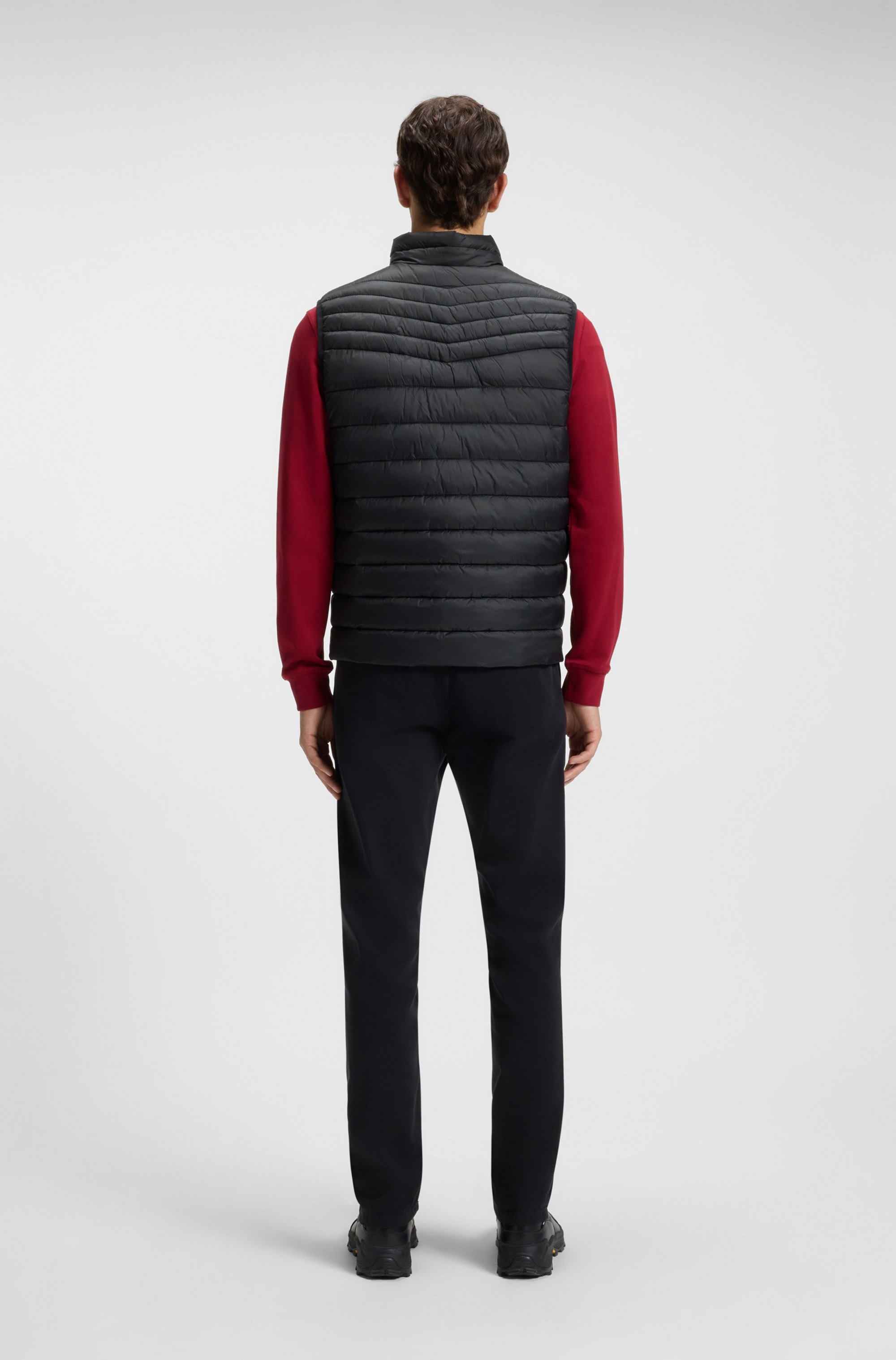 BOSS ORANGE Steppweste »Odeno« Stehkragen, slim fit, kurze Länge