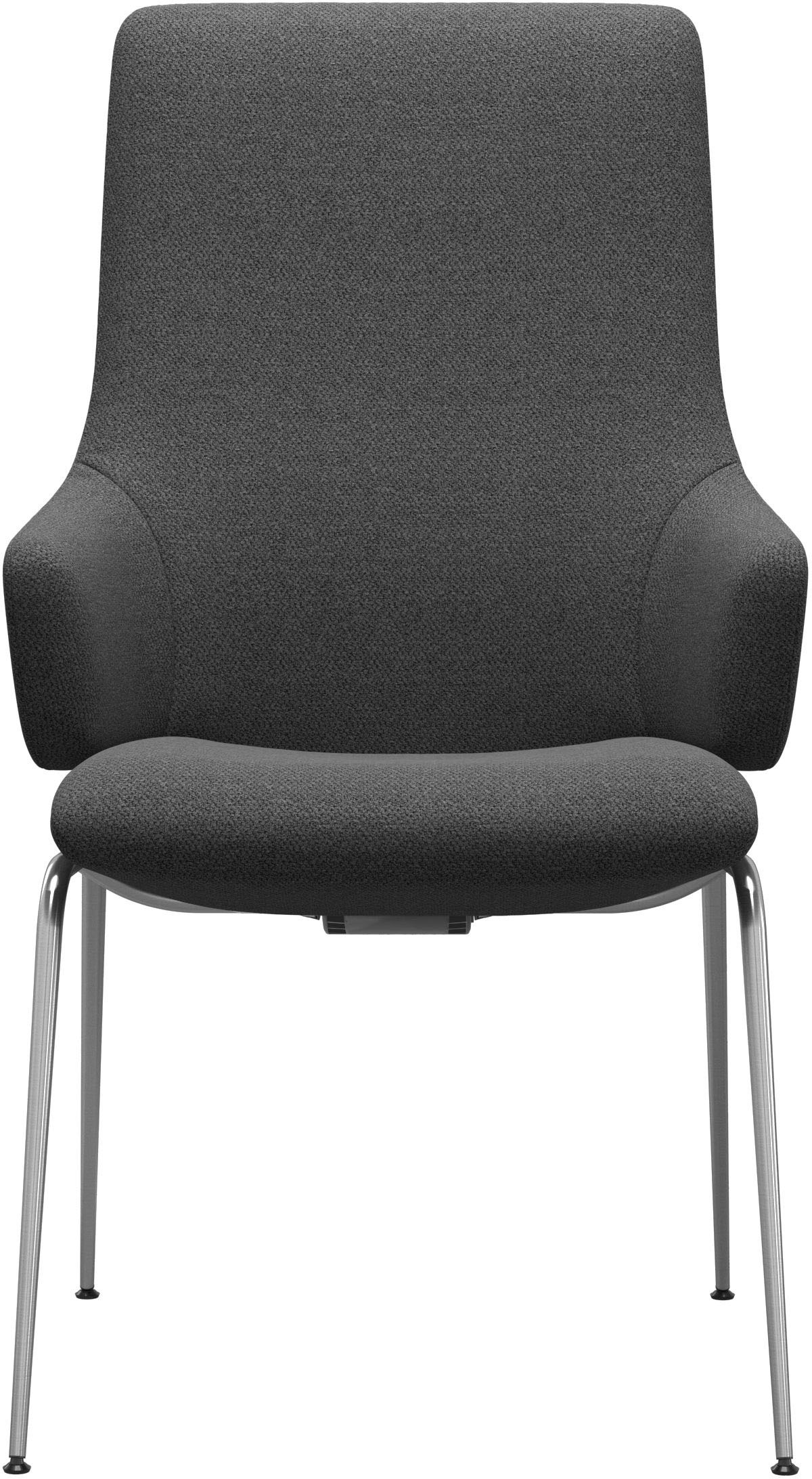 Stressless® Polsterstuhl »Laurel«, ROHLEDER Stoff Q2 FARON, High Back mit Armlehne, Größe L, mit Beinen aus Stahl in Chrom