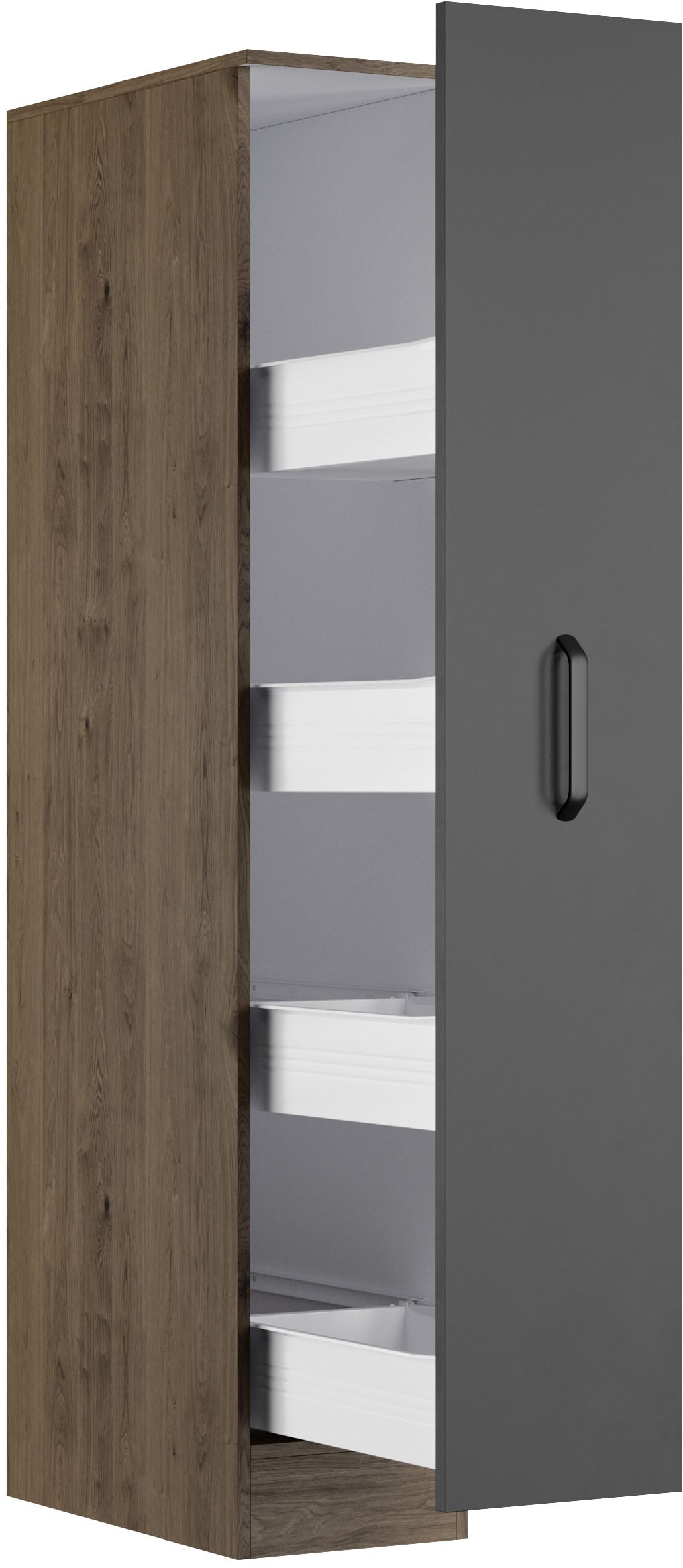 wiho Küchen Apothekerschrank »Elba, Breite/Höhe: 30/165 cm« mit 4 Ablagekörben
