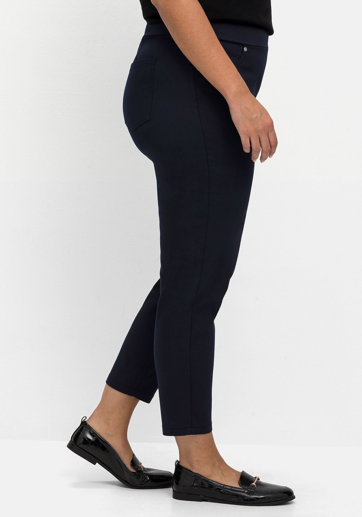 Sheego Schlupfhose »7/8-Hose aus elastischem Baumwoll-Mix«