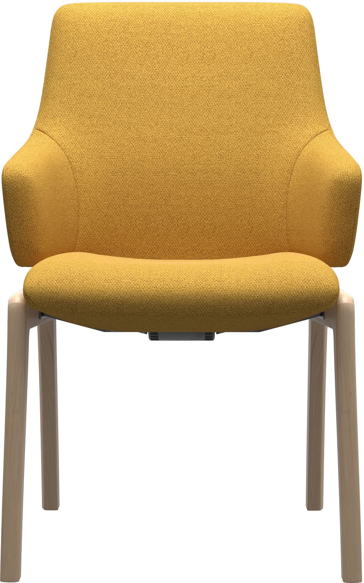 Stressless® Polsterstuhl »Laurel«, ROHLEDER Stoff Q2 FARON, Low Back mit Armlehne, Größe L, mit abgerundeten Beinen in Schwarz