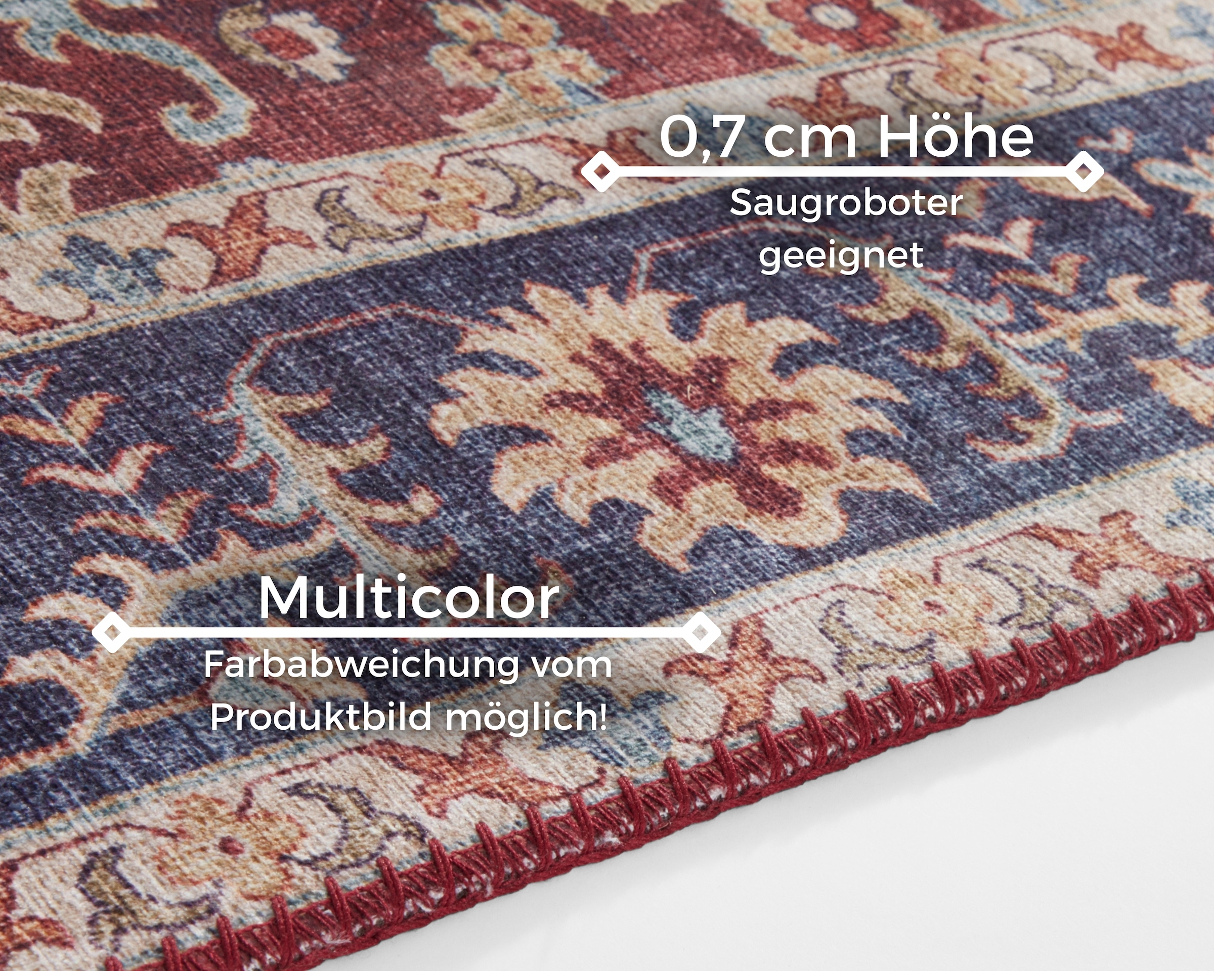 HANSE Home Teppich »Vivana«, rechteckig, 5 mm Höhe, Orientalisch, Läufer, Vintage, Wohnzimmer, Schlafzimmer, Esszimmer