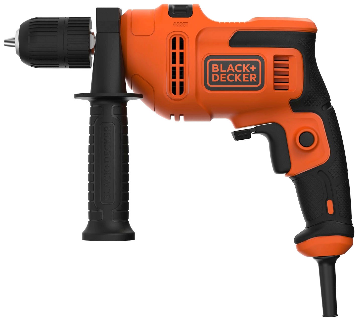 Black + Decker Schlagbohrmaschine »BEH200K«, (Set, 2 tlg.), inkl. Koffer und zusätzlichem Zweithandgriff