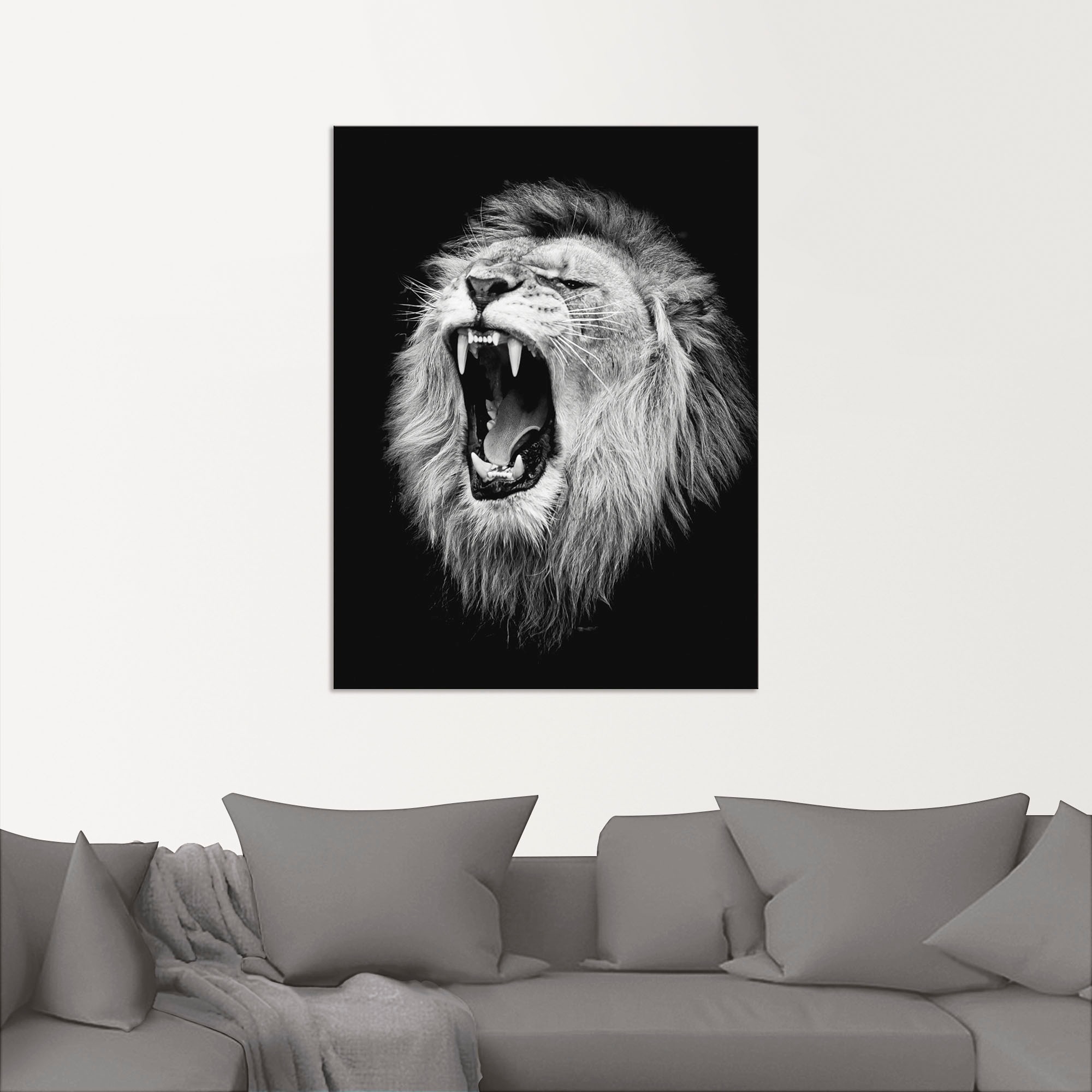 Artland Wandbild »Der Löwe«, Wildtiere, (1 St.), als Alubild, Outdoorbild, Leinwandbild, Poster, Wandaufkleber