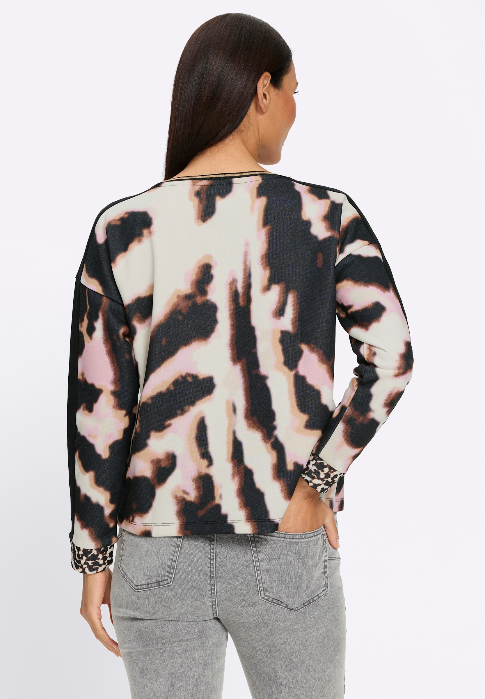heine Sweatshirt »Sweatshirt Sweatshirt mit Leo-Dessin«
