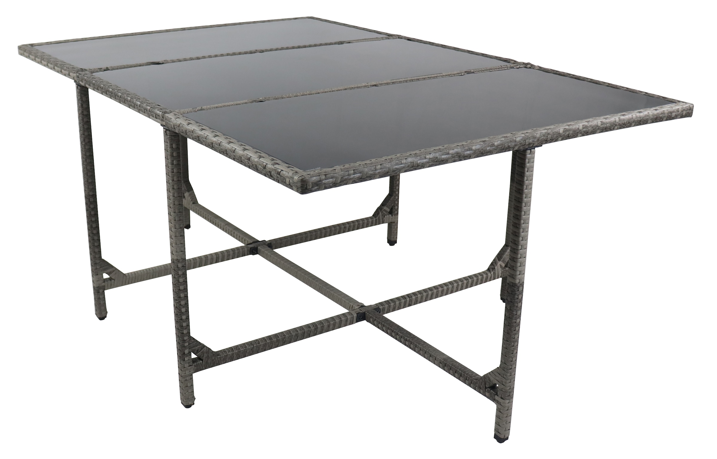 VCM Garten-Essgruppe »VCM 9-tlg Gartenmöbel Set | Sitzgruppe Essgruppe | 1xTisch, 6x Stühle, 2x Hocker | Tisch Maße ca. H. 72 x B. 170 x T. 110 cm | Rattan | Garten Set - Raloso«, (9 tlg., Raloso)