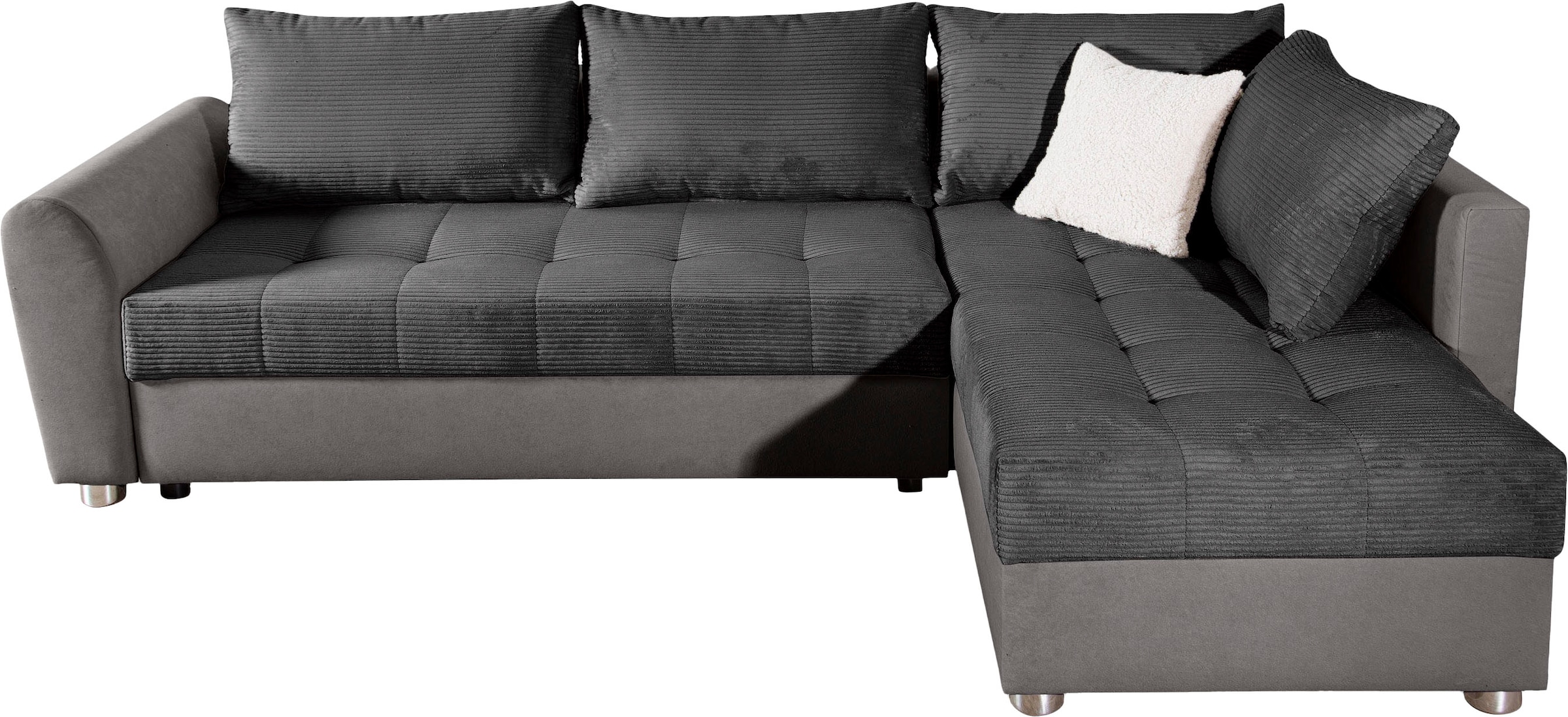 COLLECTION AB Ecksofa, Ecksofa,Bettfunktion,Bettkasten,Bonnelfederkern, Rückenkissen