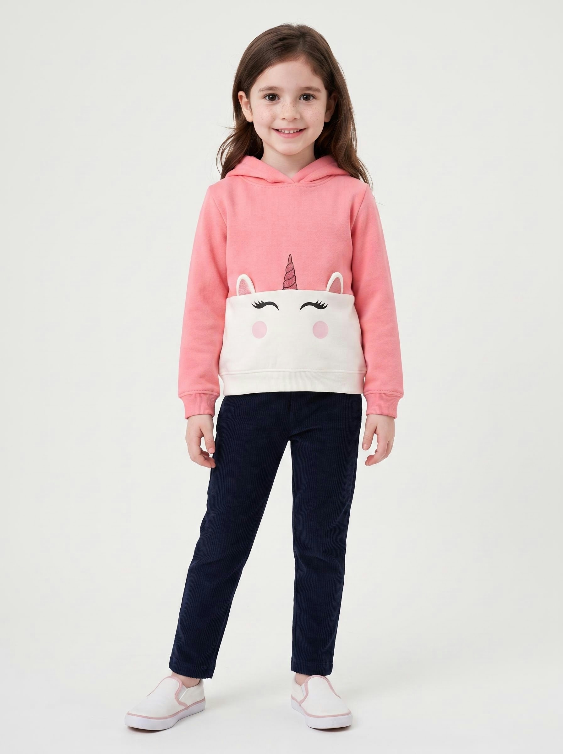 Blue Seven Kapuzensweatshirt , mit süßem Einhorn-Motiv mit bewegter Applikation
