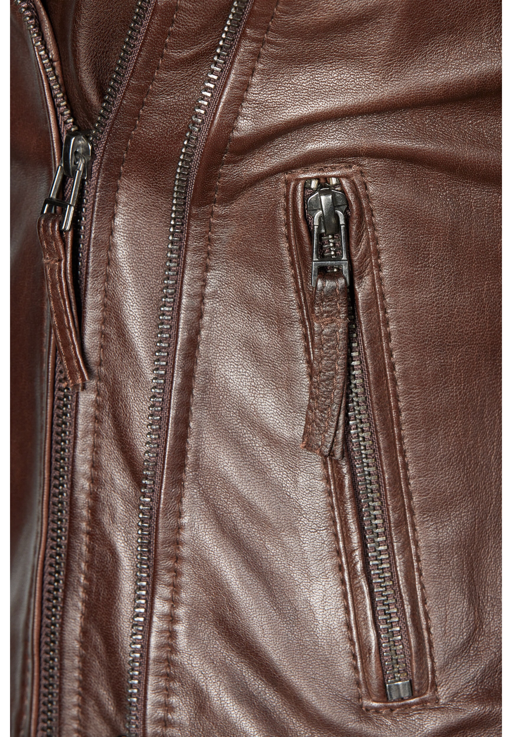 Apple of Eden Lederjacke »Apple of Eden Lederjacke AOE-102« ohne Kapuze aus weichem Leder