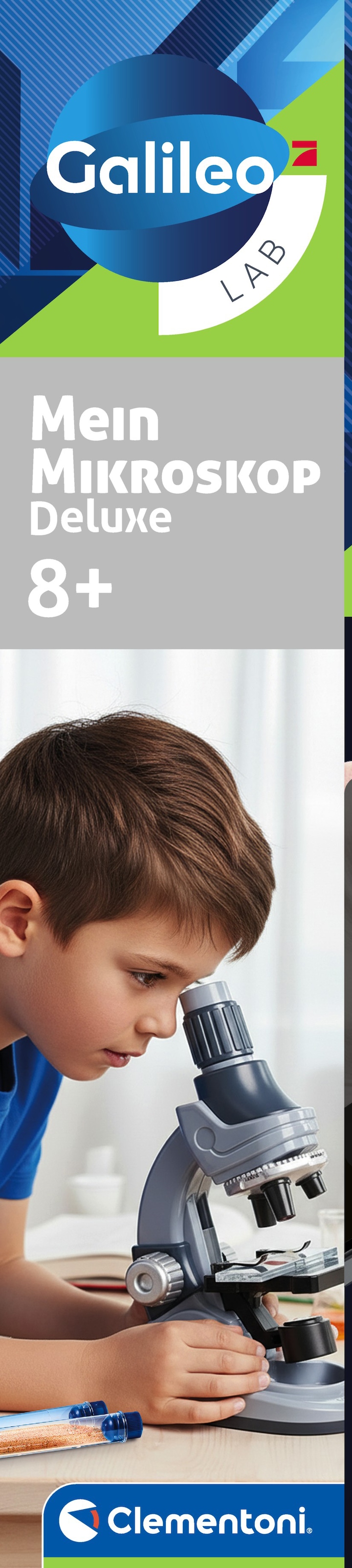 Clementoni® Experimentierkasten »Galileo Lap, Mein Mikroskop Deluxe« mit Smartphone-Halter