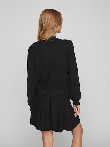 Vila Rundhalspullover »VIRIL TURTLE-NK BALLOON L/S TOP - NOOS« Materialmix, regular fit