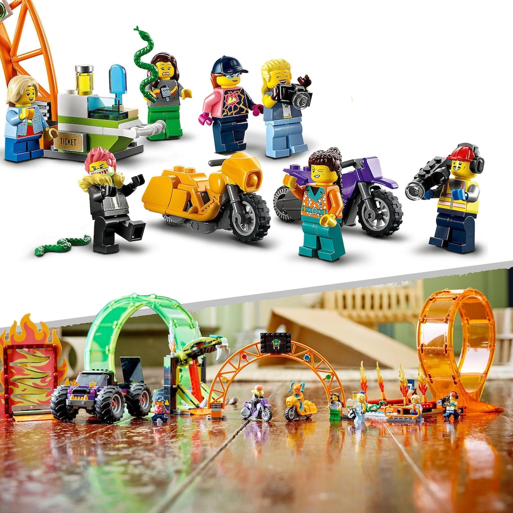 LEGO® Konstruktionsspielsteine »Stuntshow-Doppellooping (60339), LEGO® City Stuntz«, (598 St.)