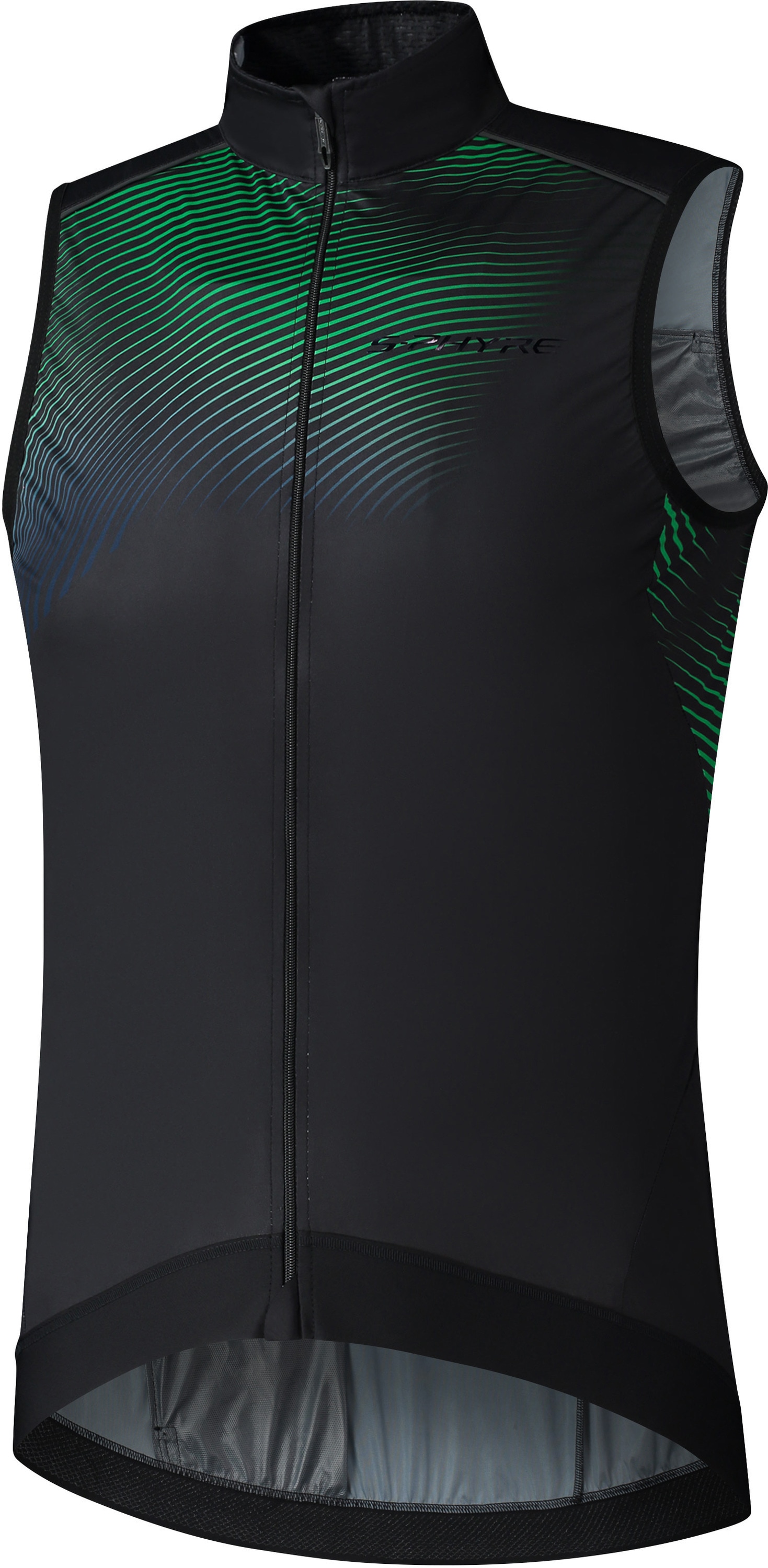 Radtrikot »S-PHYRE WIND Winter Vest, Black/Green«