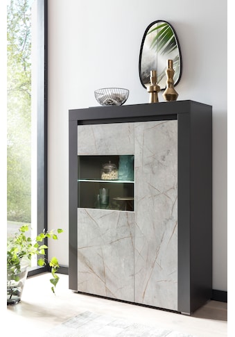 Home affaire Vitrine »Stone Marble«, mit einem edlen Marmor-Optik Dekor, Breite 95 cm kaufen
